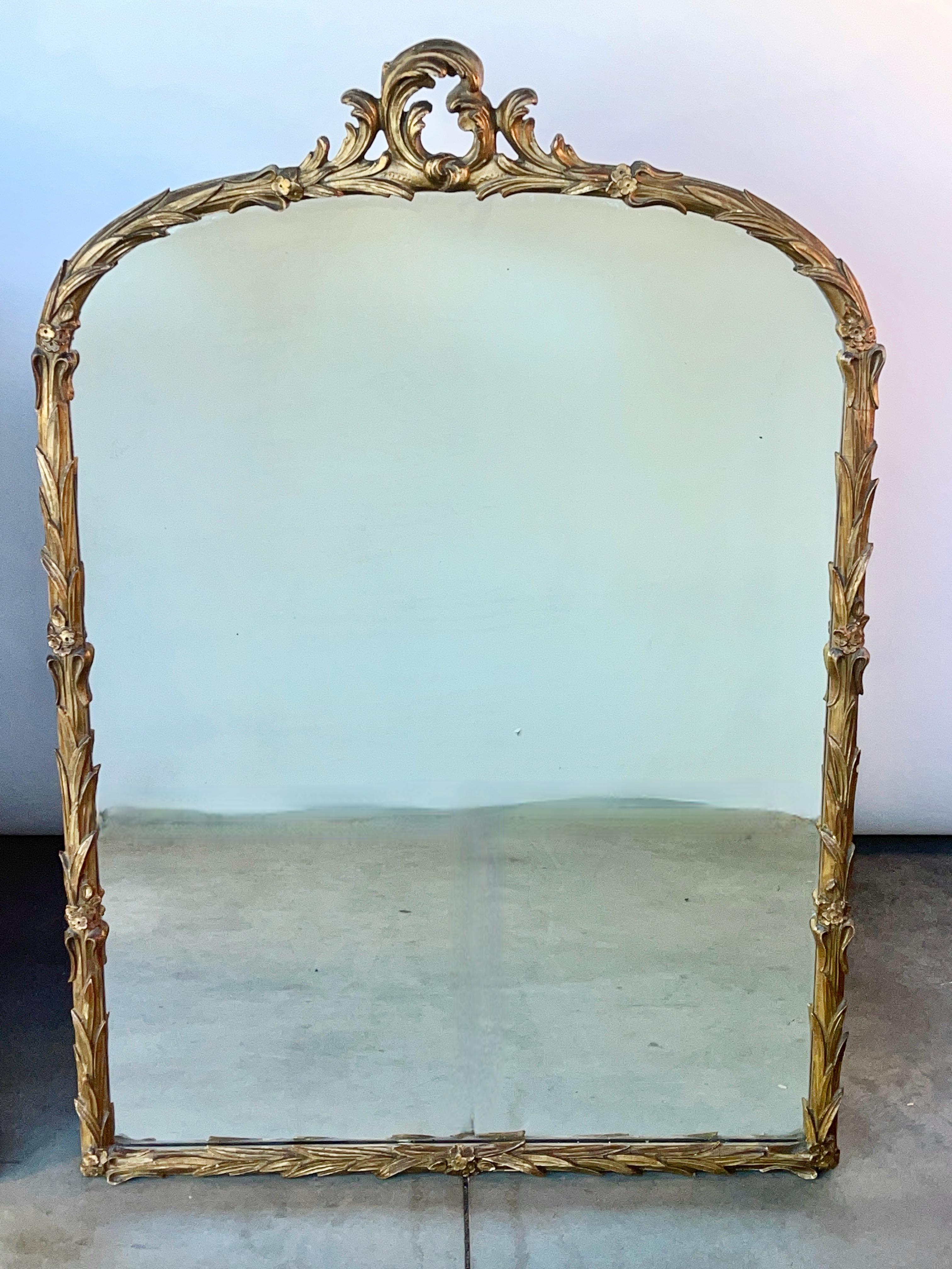 Pair Grosfeld House Palm Mirrors In Good Condition In Hanover, MA