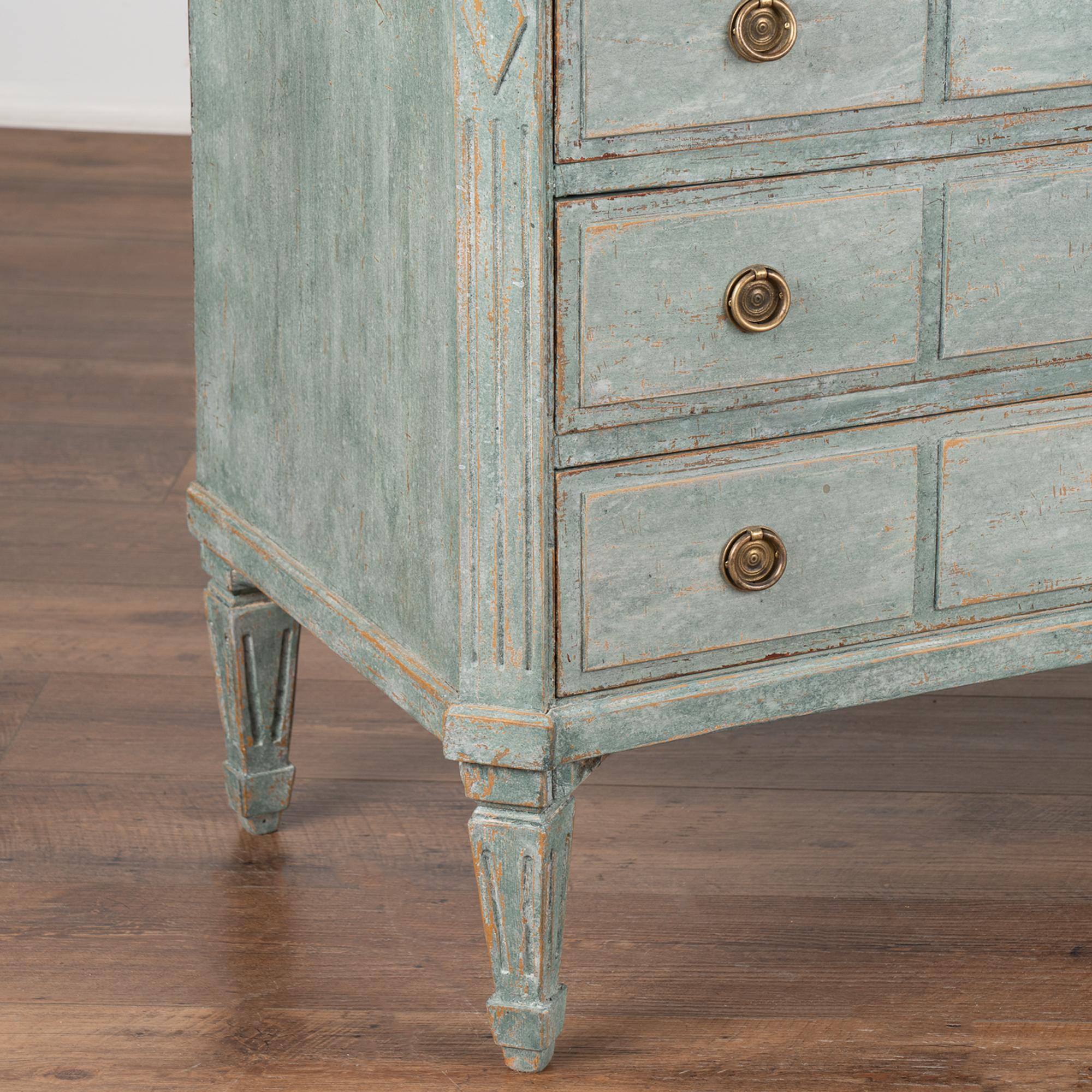19th Century Pair, Gustavian Painted Chest of Drawers, Sweden circa 1860-80