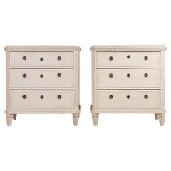 Pair Gustavian Style Chests of Drawers, Early 20th Century