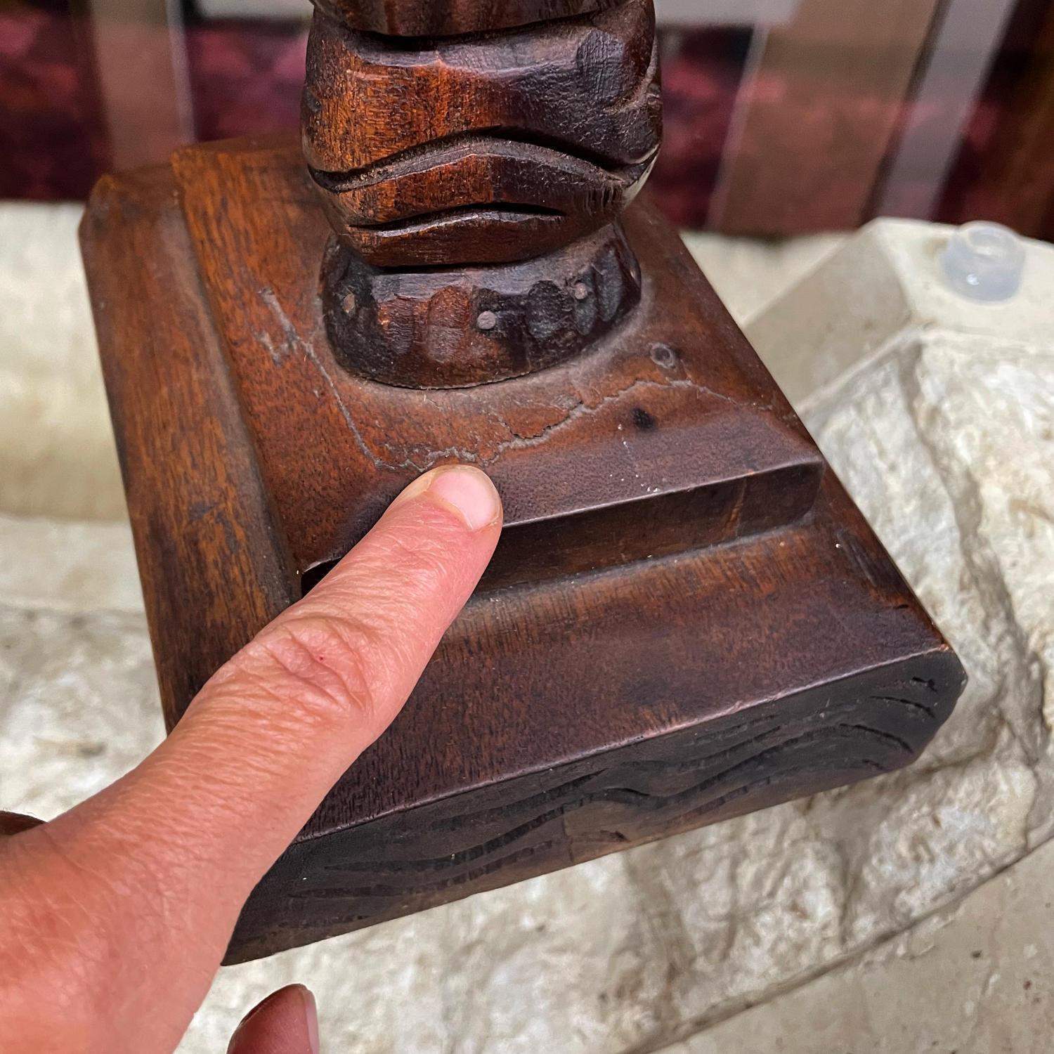 Paire de bustes africains sculptés à la main, 24 pouces en vente 4