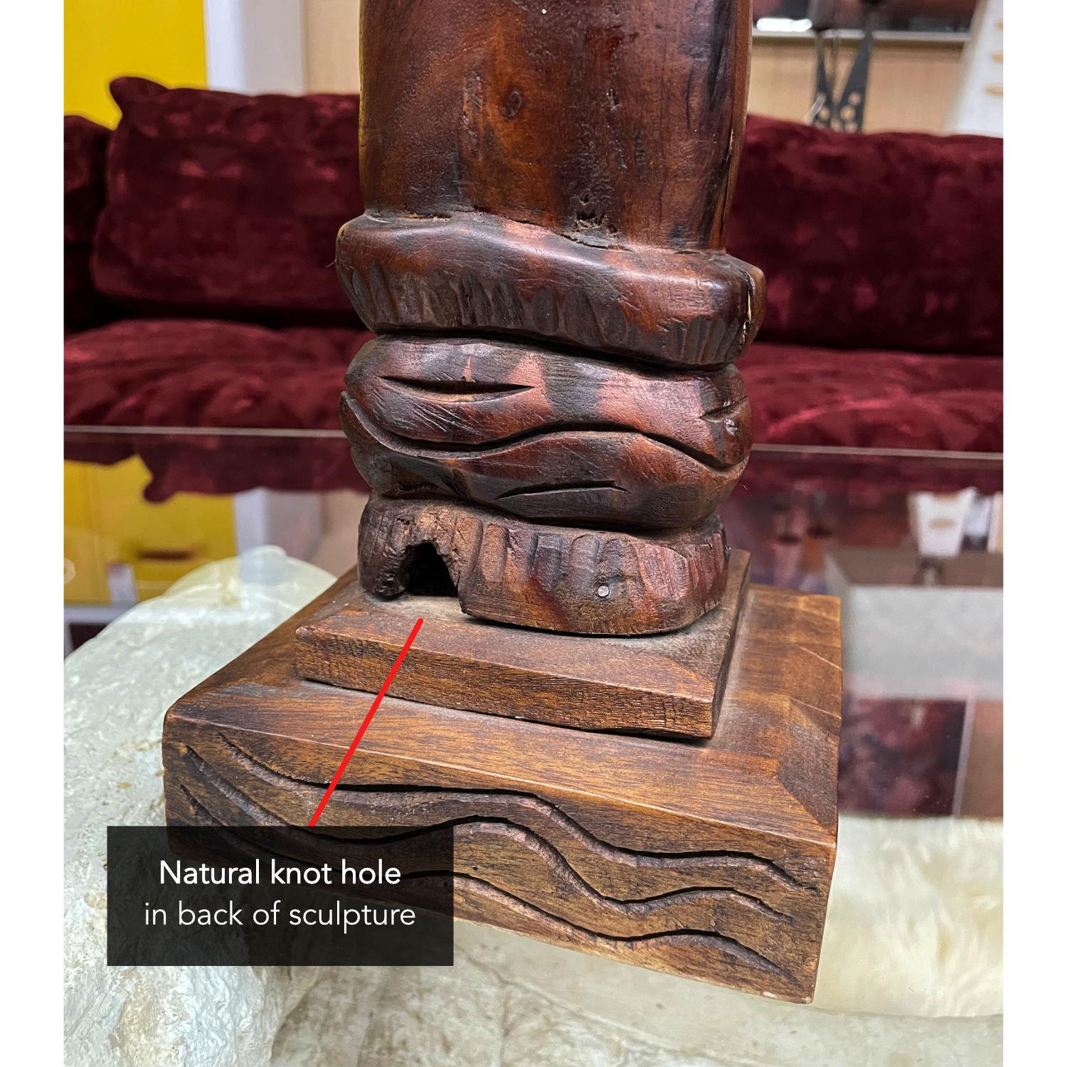 Milieu du XXe siècle Paire de bustes africains sculptés à la main, 24 pouces en vente