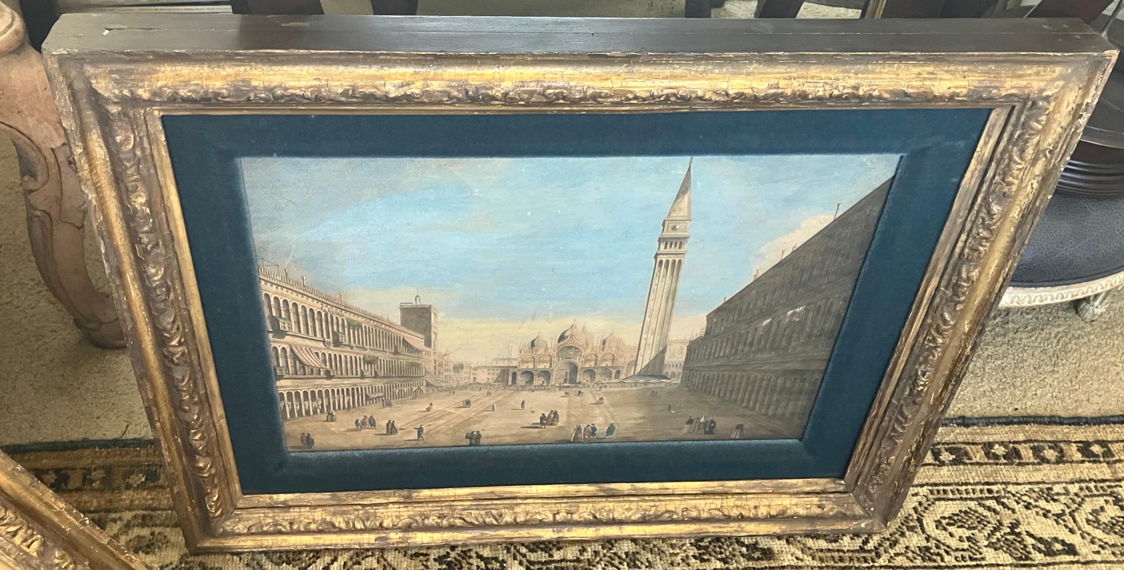 Pair Hand-Colored Venetian Engravings after Canaletto In Good Condition For Sale In New York, NY