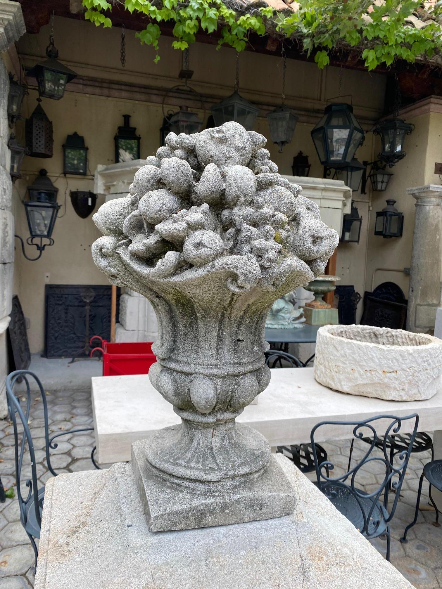 stone urn vase