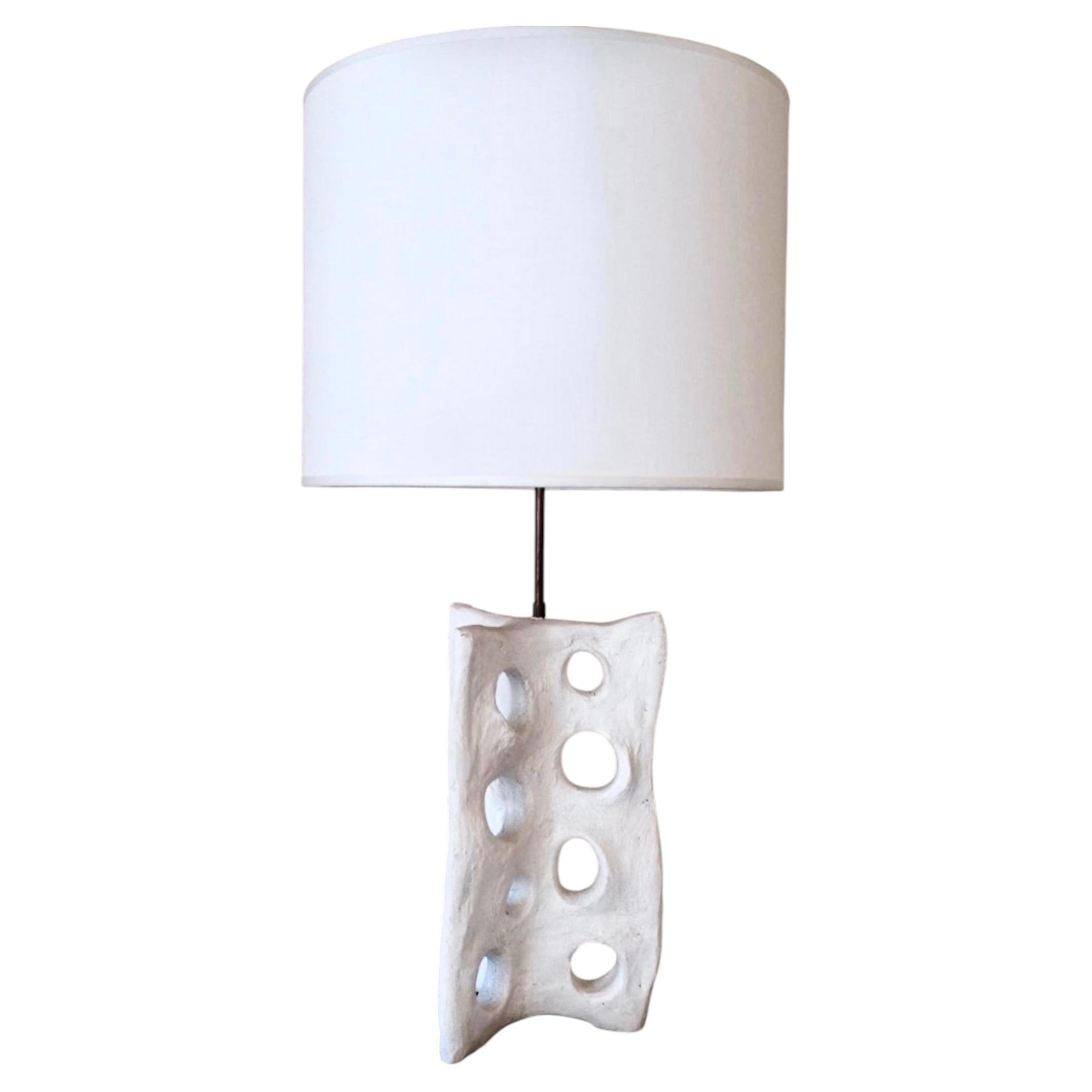 PAIR Handmade French Expressionist Plaster Table Lamps after Alberto Giacometti