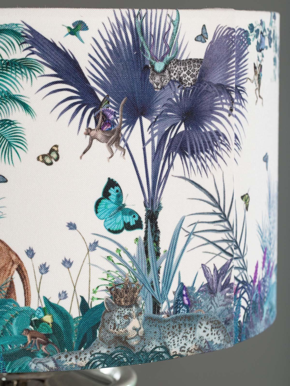 Handmade Turquoise Glazed Ceramic Vases Lamps Custom Lion Hand Made Shades, Pair For Sale 4