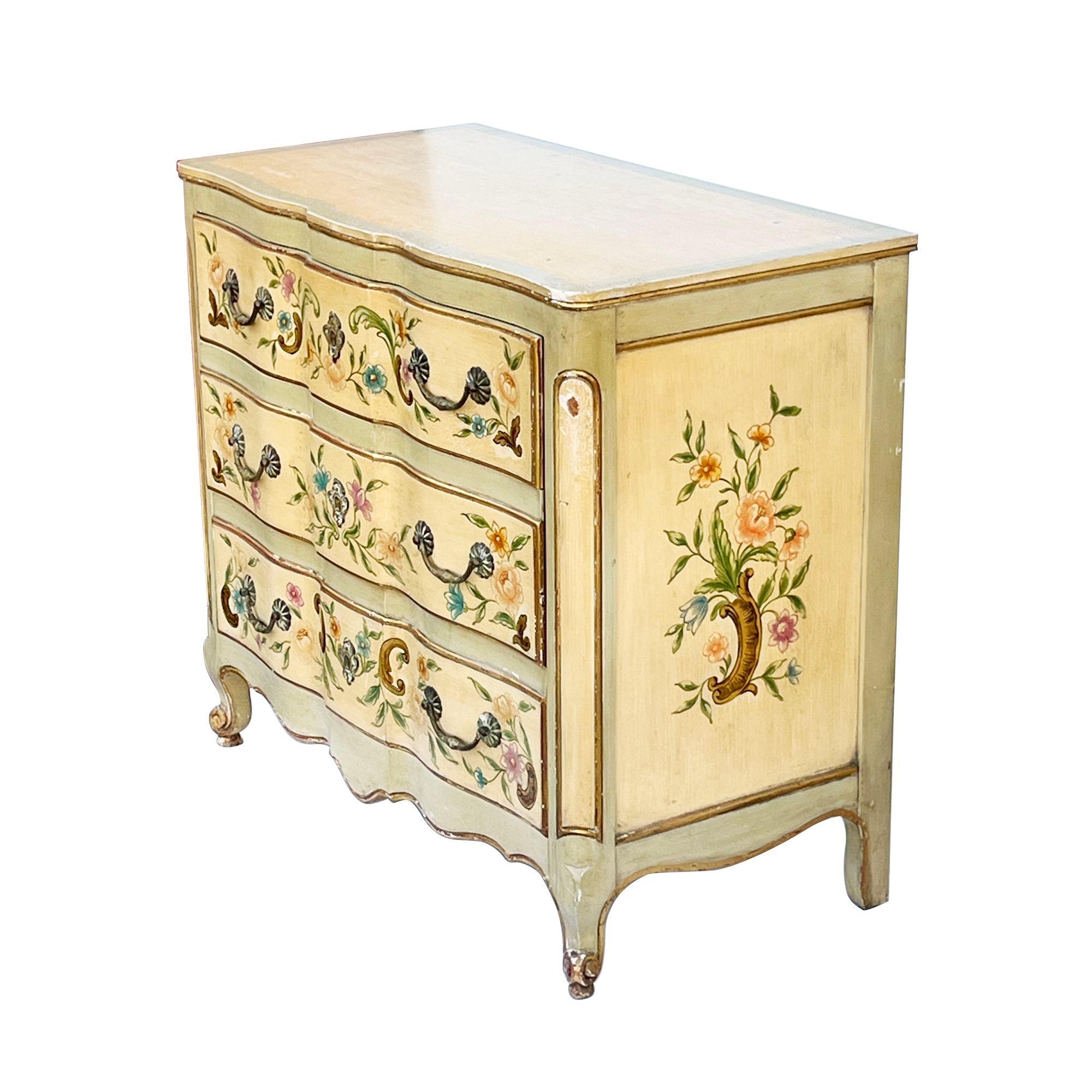 Pair Handpainted Chest Dressers by Ralph Widdicomb for John Widdicomb For Sale 5