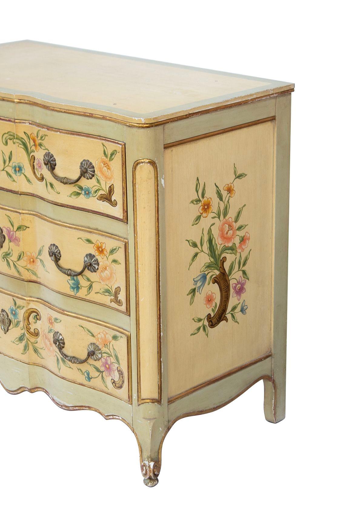 Pair Handpainted Chest Dressers by Ralph Widdicomb for John Widdicomb In Good Condition For Sale In Grand Rapids, MI