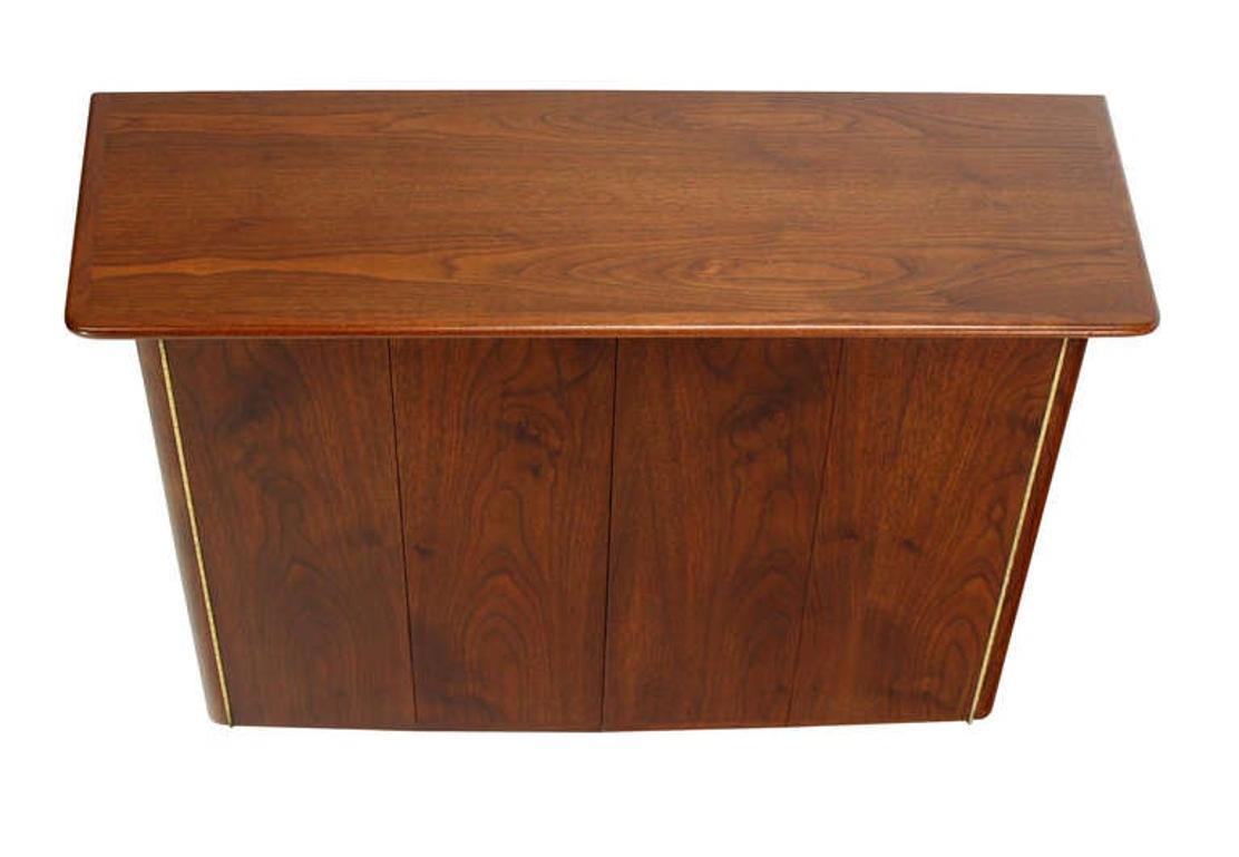 20th Century Pair HANGING Walnut Mid-Century Danish Modern Floating Dressers Console Cabinets For Sale