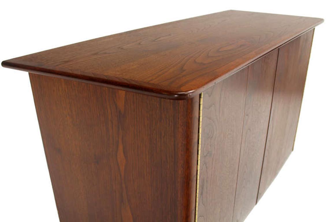 Pair HANGING Walnut Mid-Century Danish Modern Floating Dressers Console Cabinets For Sale 2