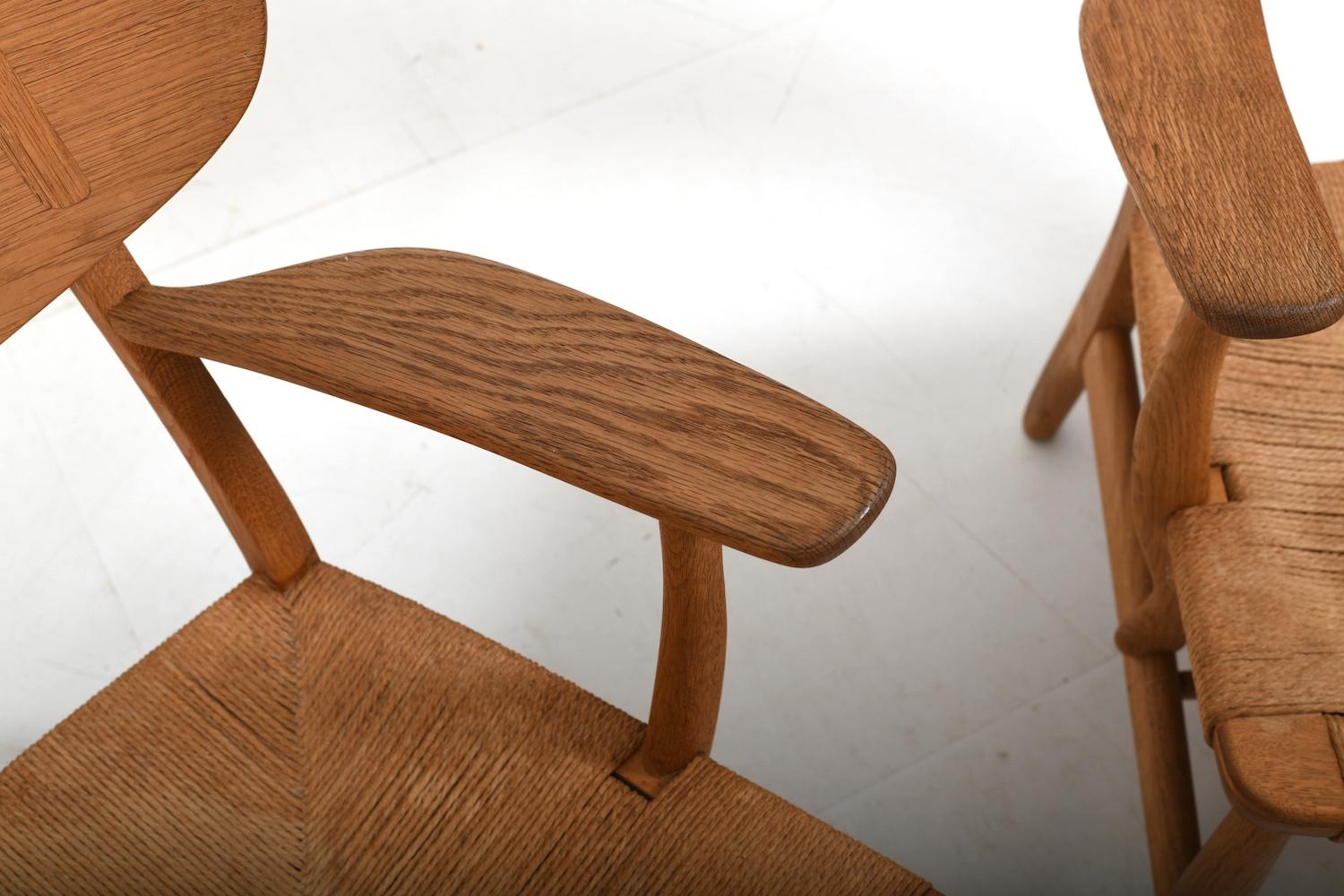 Paar Hans Wegner CH-22 für Carl Hansen & Søn Dänemark 1950er Jahre (20. Jahrhundert) im Angebot