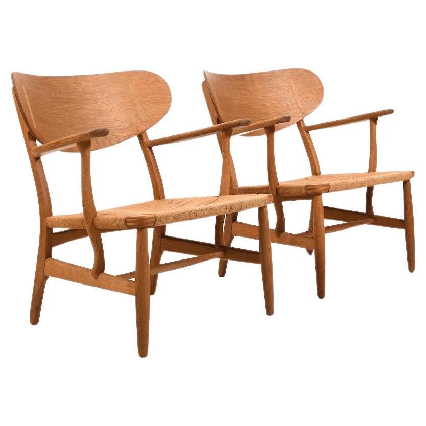 Pair Hans Wegner CH-22 for Carl Hansen & Søn Denmark 1950s