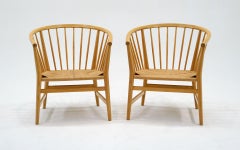 Pair Hans Wegner pp112 British Chair, 1978.  Excellent Condition.  Signed.