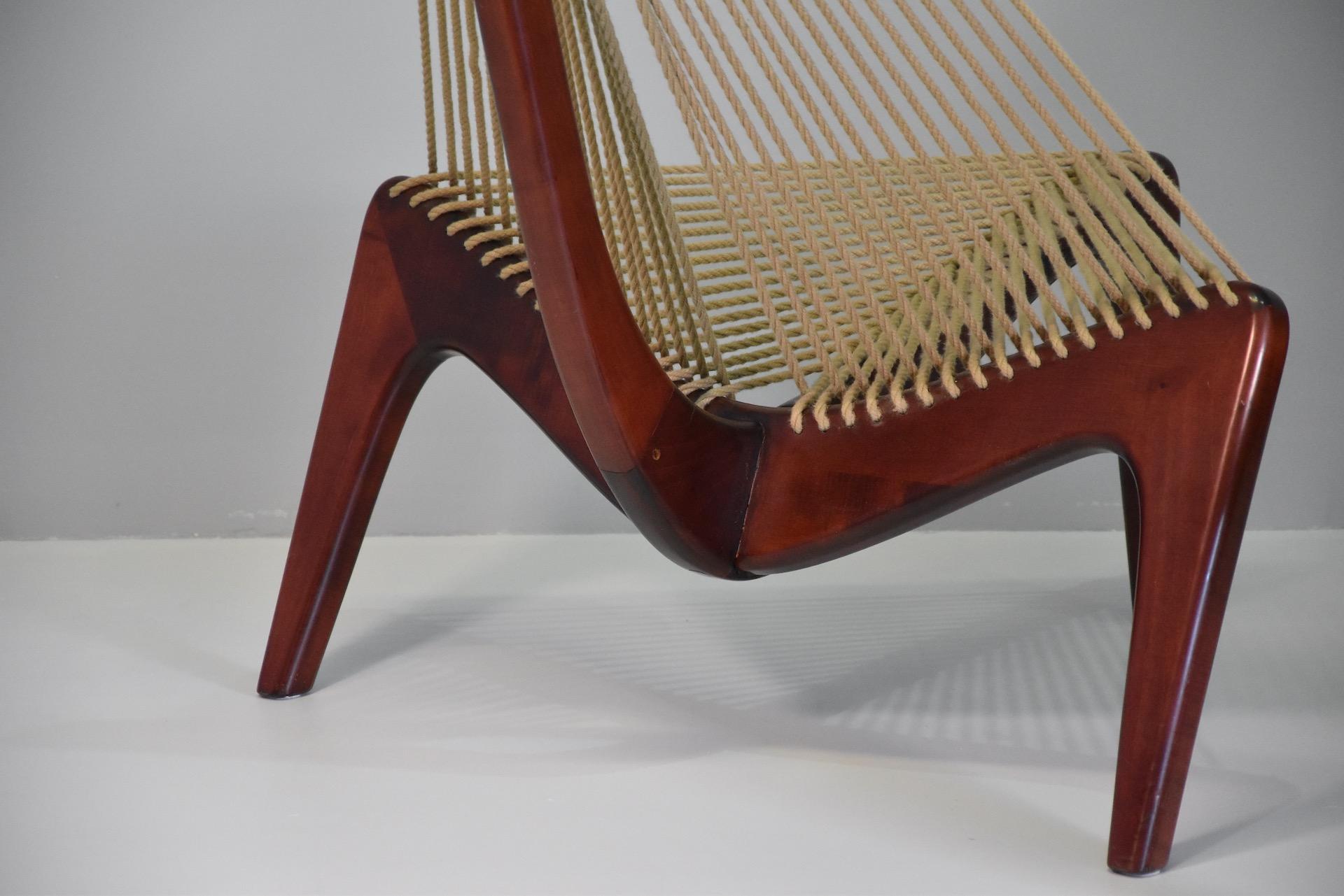 Pair Harp Chair by Jørgen Høvelskov for Christensen & Larsen Møbelhandværk For Sale 9