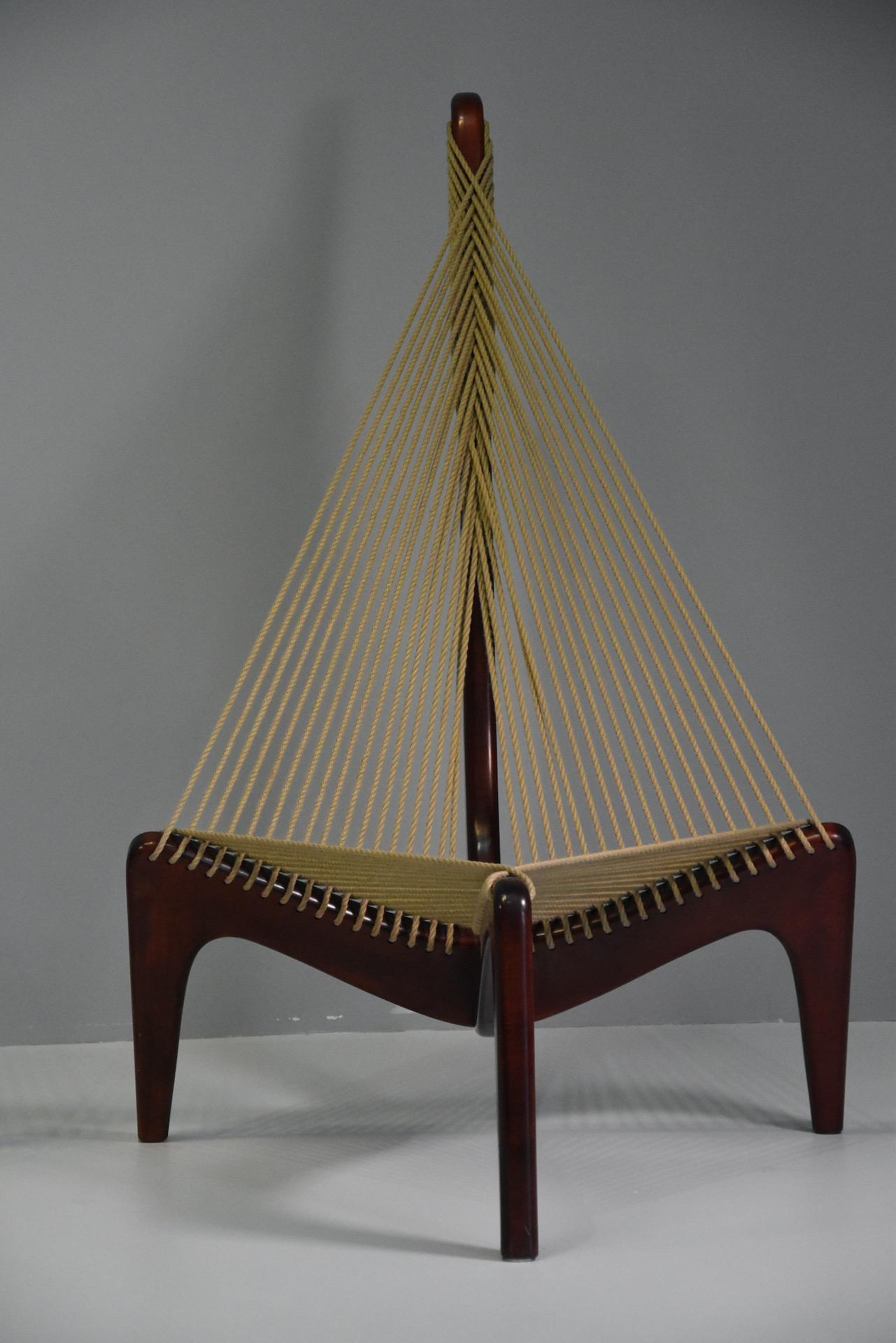 Pair Harp Chair by Jørgen Høvelskov for Christensen & Larsen Møbelhandværk In Excellent Condition For Sale In Rovereta, SM