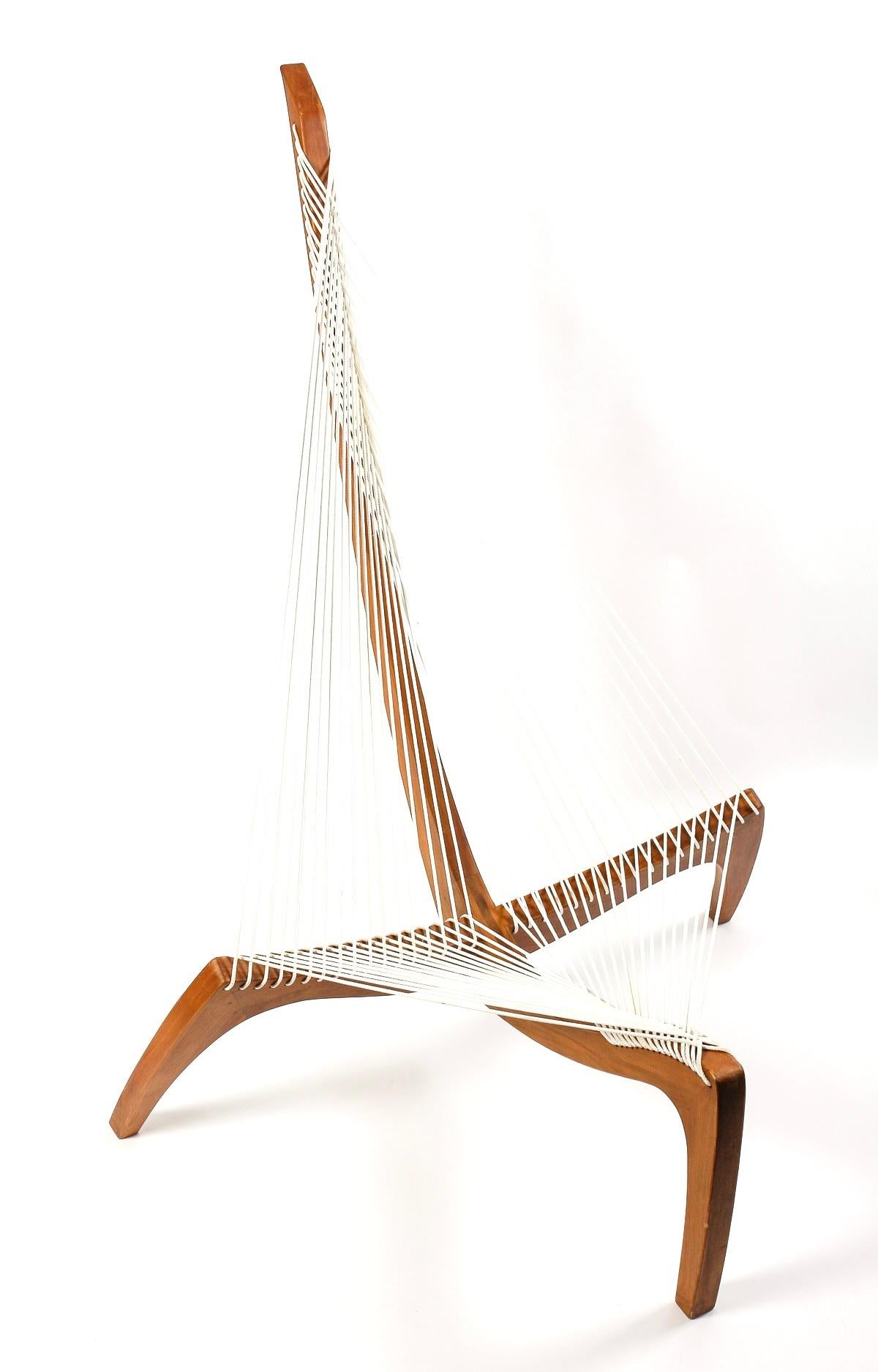 Late 20th Century 1970 Pair harp chair by Jørgen Høvelskov for Christensen & Larsen Møbelhandværk.