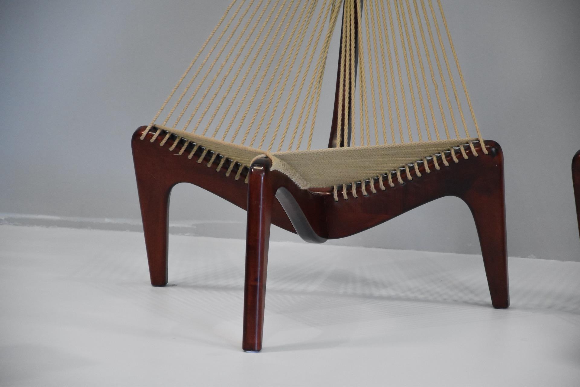 Oak Pair Harp Chair by Jørgen Høvelskov for Christensen & Larsen Møbelhandværk For Sale