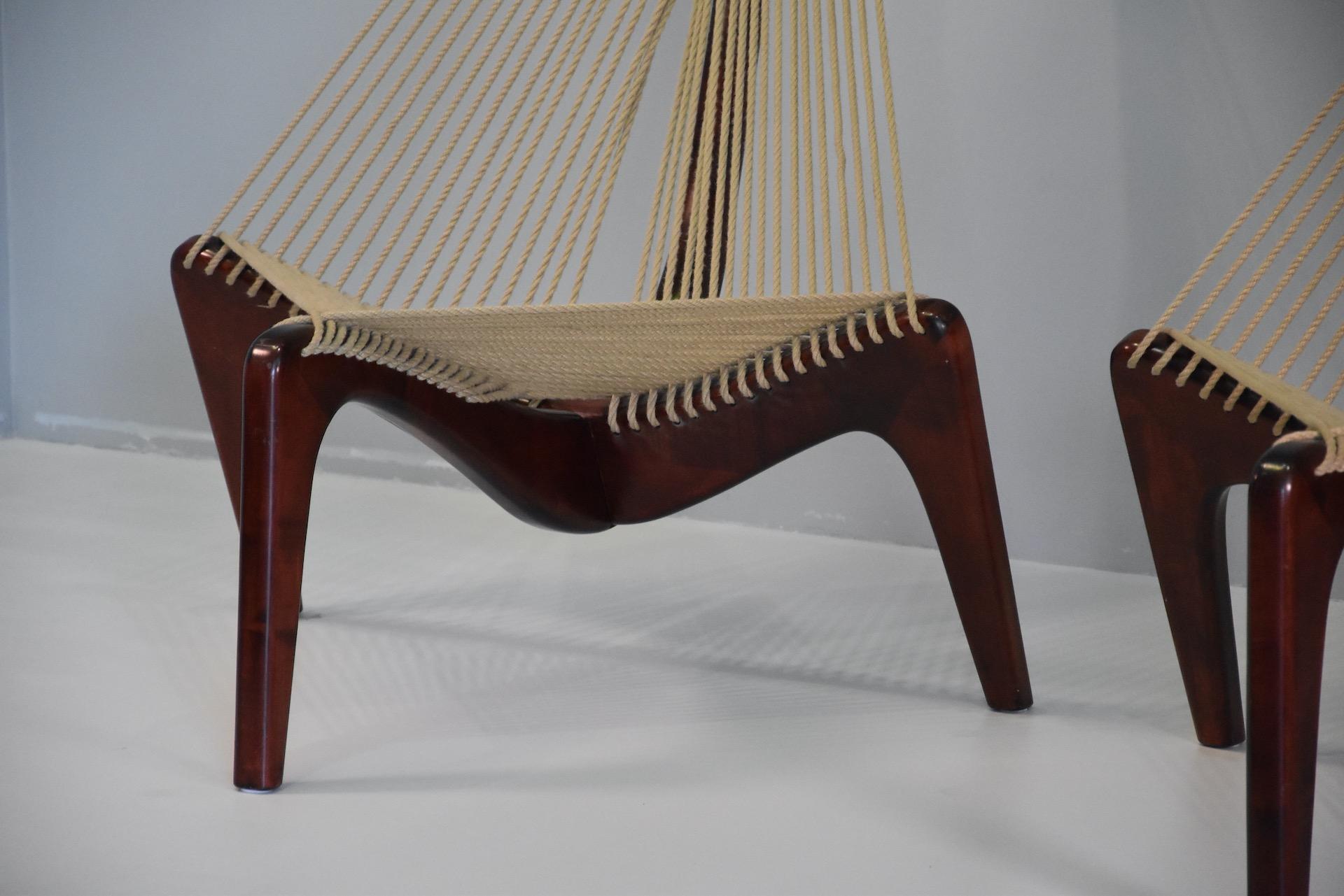 Pair Harp Chair by Jørgen Høvelskov for Christensen & Larsen Møbelhandværk For Sale 1