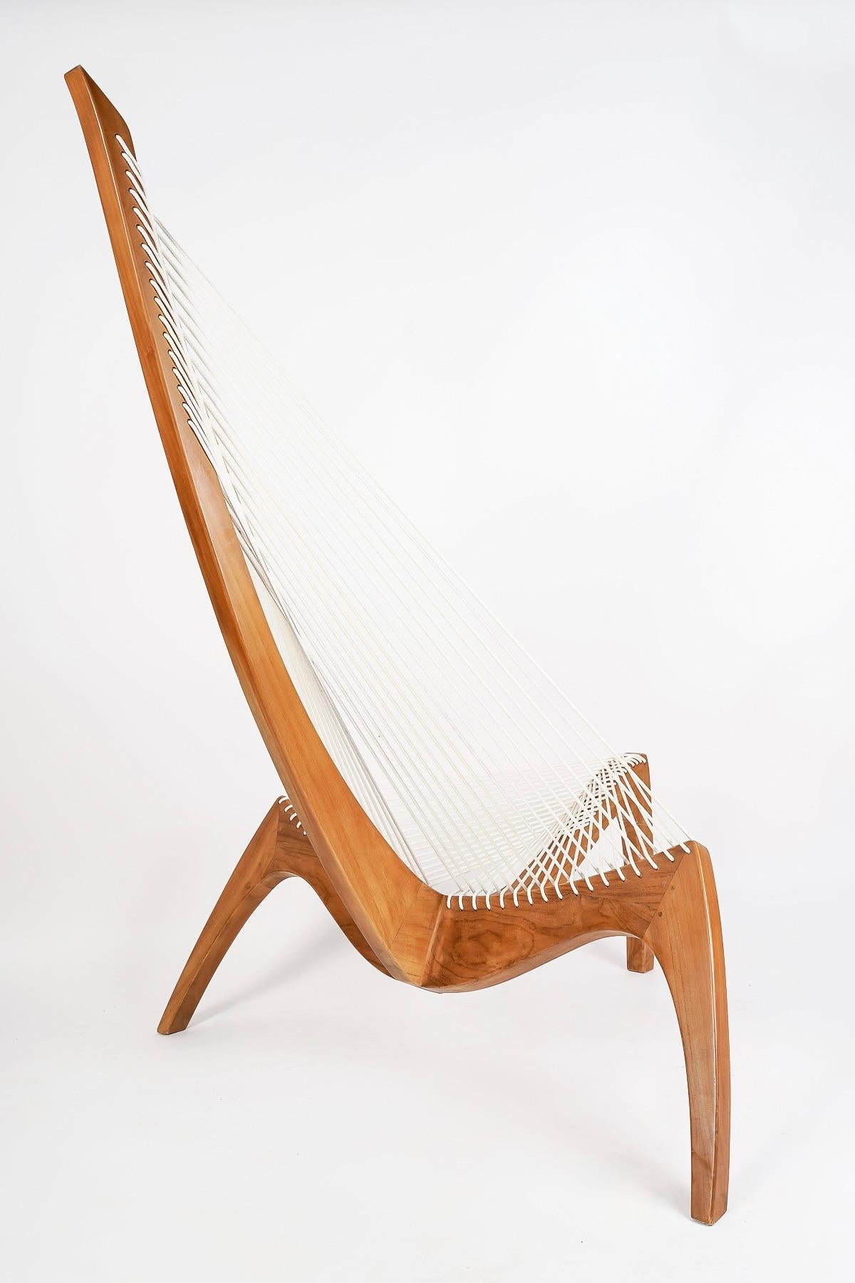 1970 Pair harp chair by Jørgen Høvelskov for Christensen & Larsen Møbelhandværk. 2