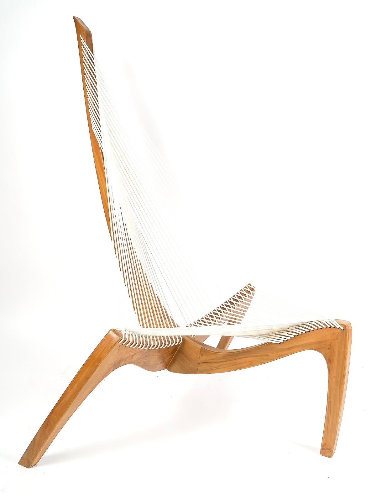 1970 Pair harp chair by Jørgen Høvelskov for Christensen & Larsen Møbelhandværk. 3