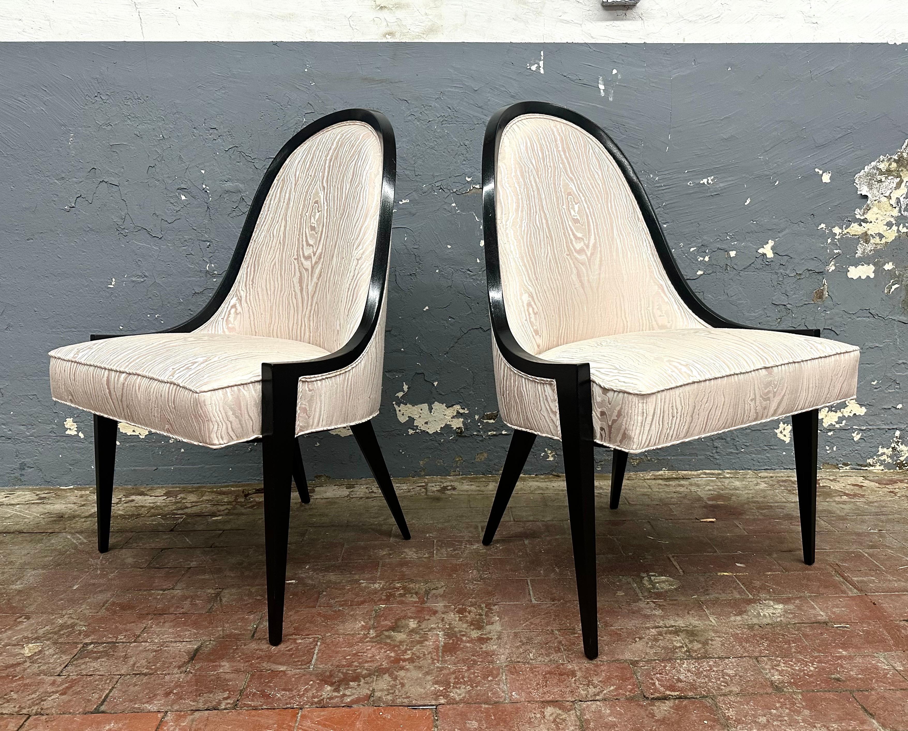Pair Harvey Probber Gondola Chairs Model 1053 For Sale 1