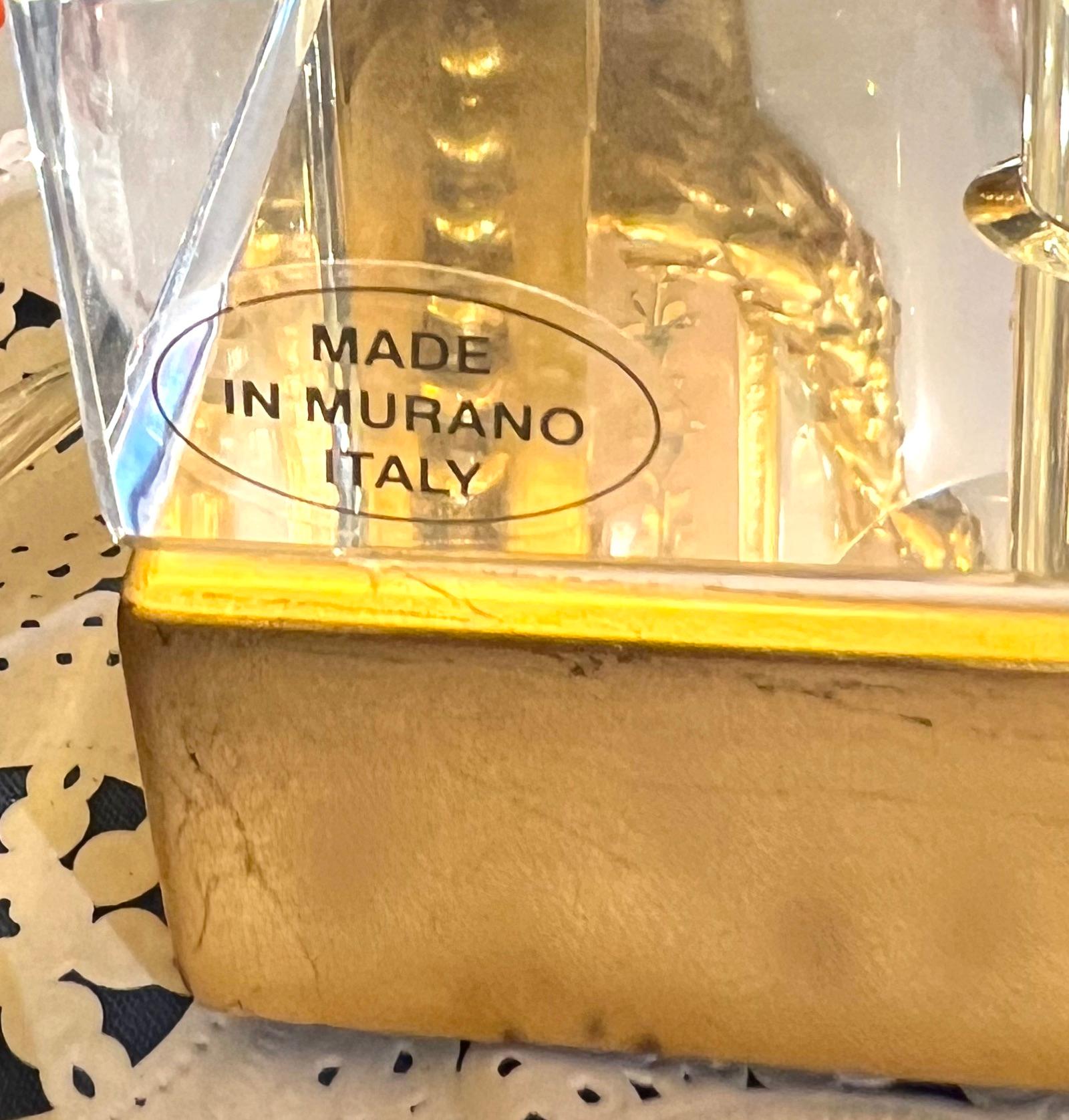 Paire de lampes de bureau italiennes de style Art déco en verre taillé en vente 5