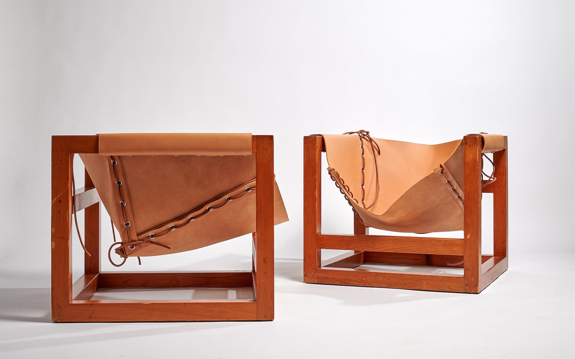 Mid-Century Modern Pair Heinz Witthoeft Tail 4 lounge chairs, Germany, 1959 For Sale