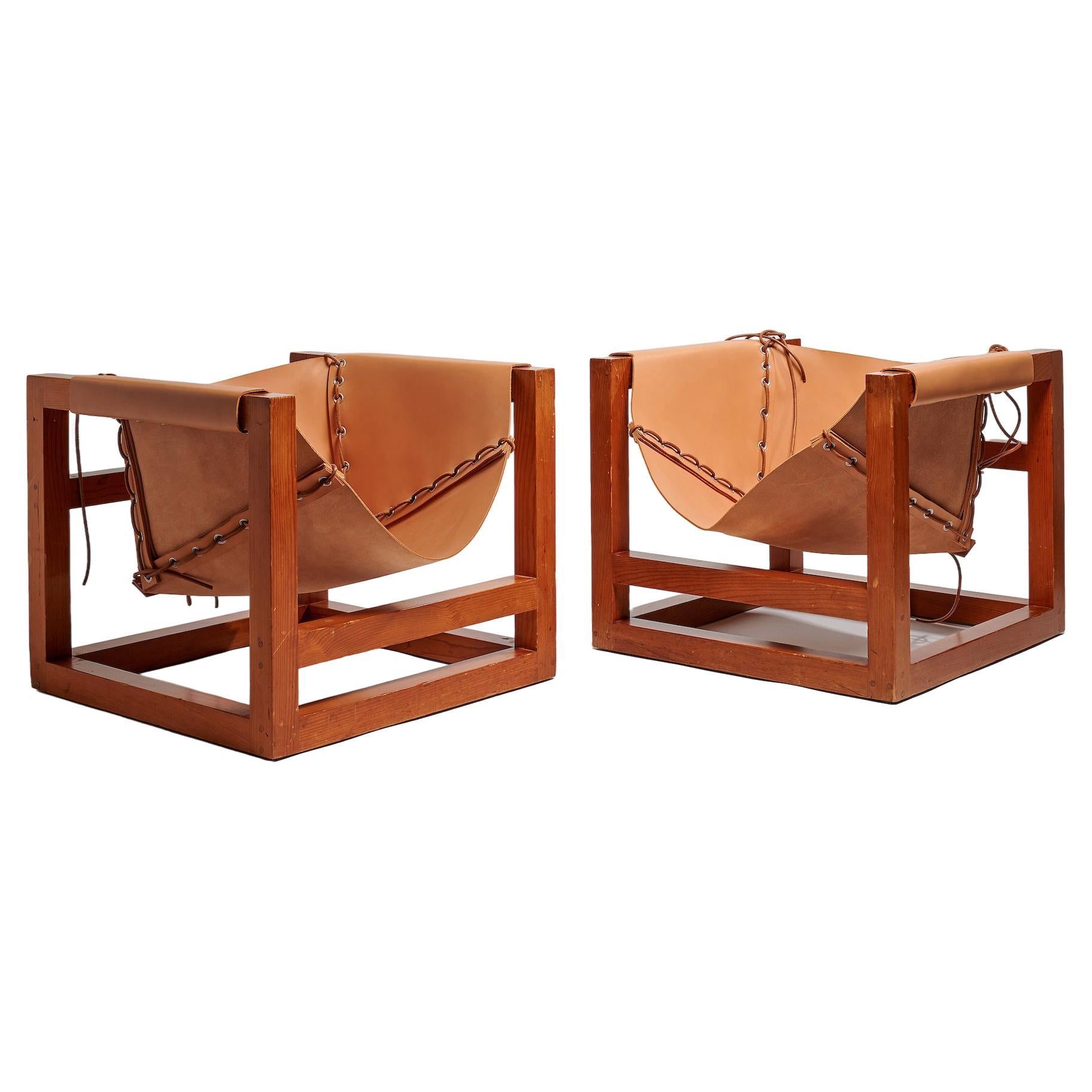 Pair Heinz Witthoeft Tail 4 lounge chairs, Germany, 1959 For Sale