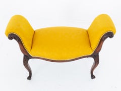 Pair Hepplewhite Window Seats Mahogany Stools 1880