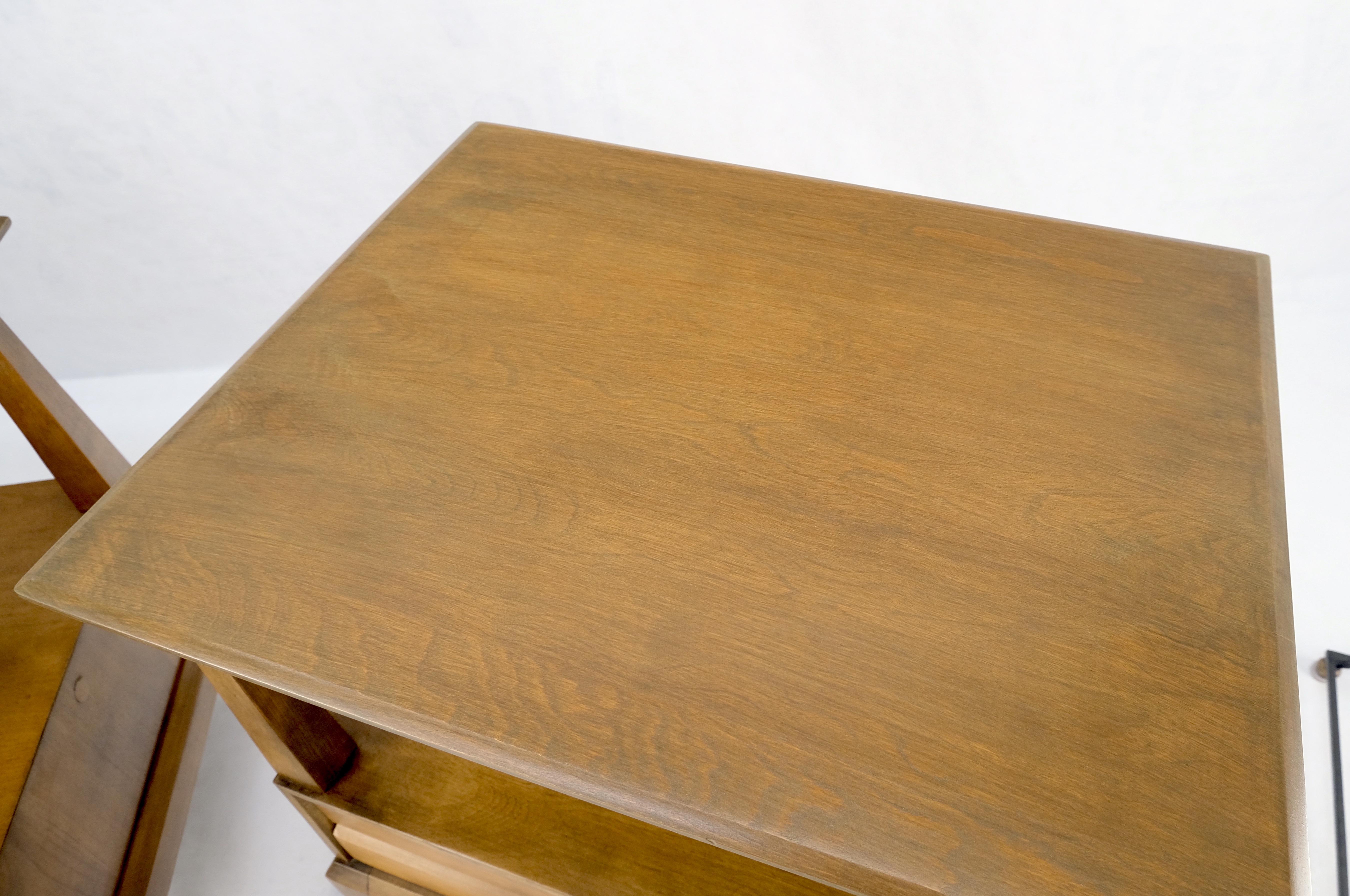 Paire de tables de nuit Heywood Wakefield à un tiroir, mi-siècle moderne, tables d'appoint MINT en vente 8