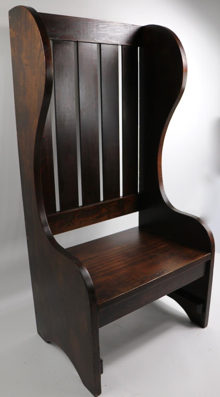 Pair of High Back Mission Chairs For Sale at 1stDibs high back