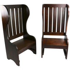 Used Pair of High Back Mission Chairs