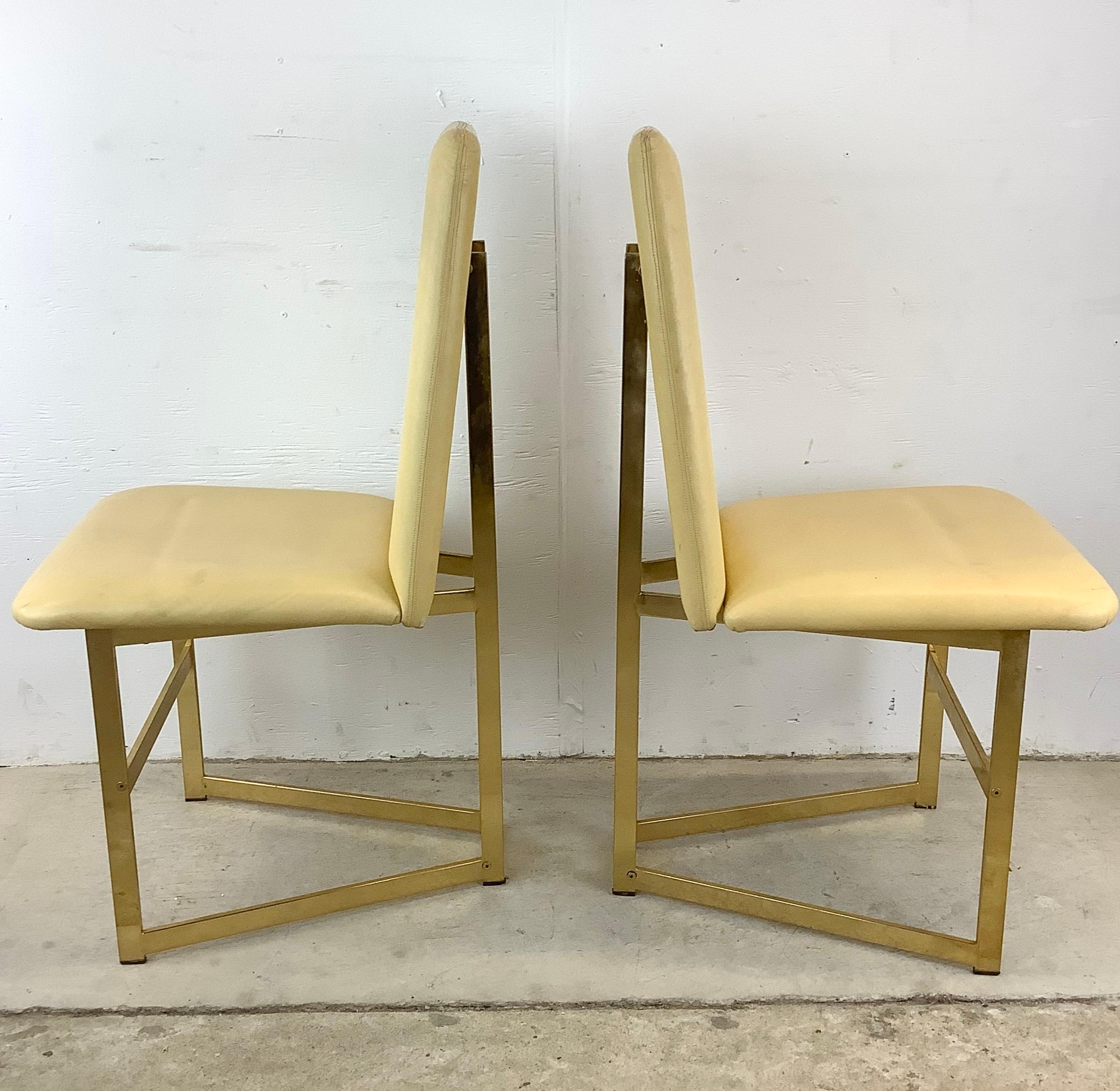 Mid-Century Modern Pair Highback Modern Dining Chairs For Sale
