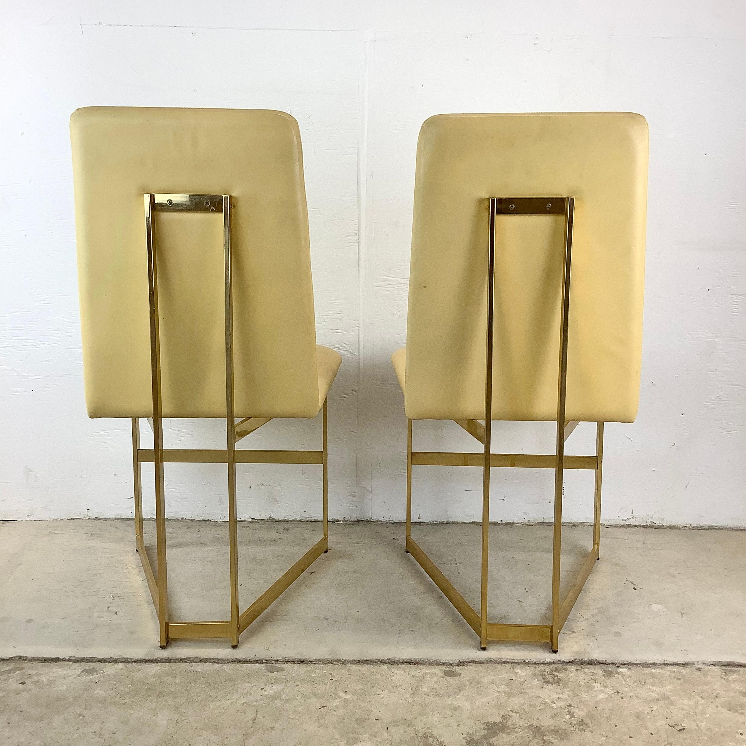 Unknown Pair Highback Modern Dining Chairs For Sale