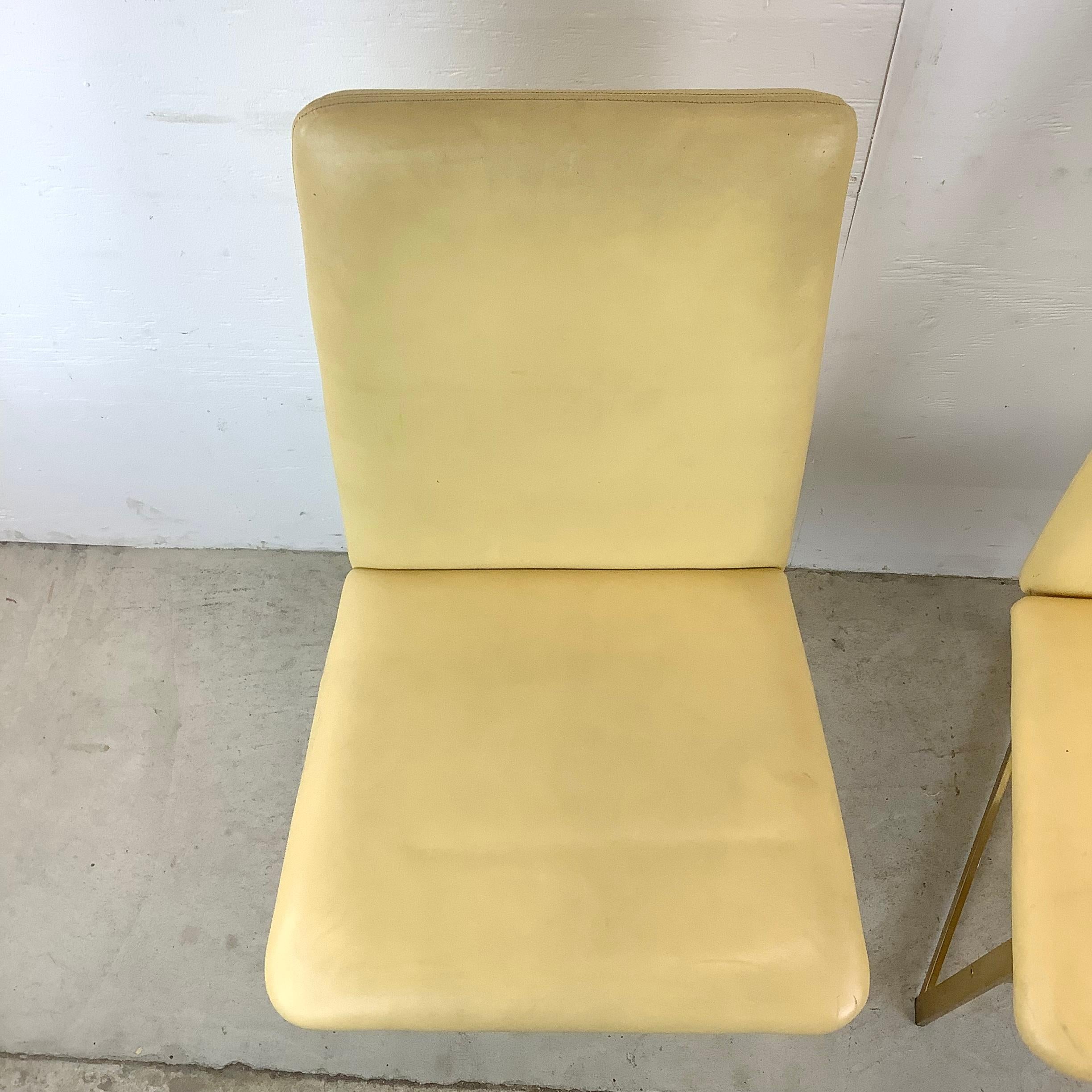 20th Century Pair Highback Modern Dining Chairs For Sale