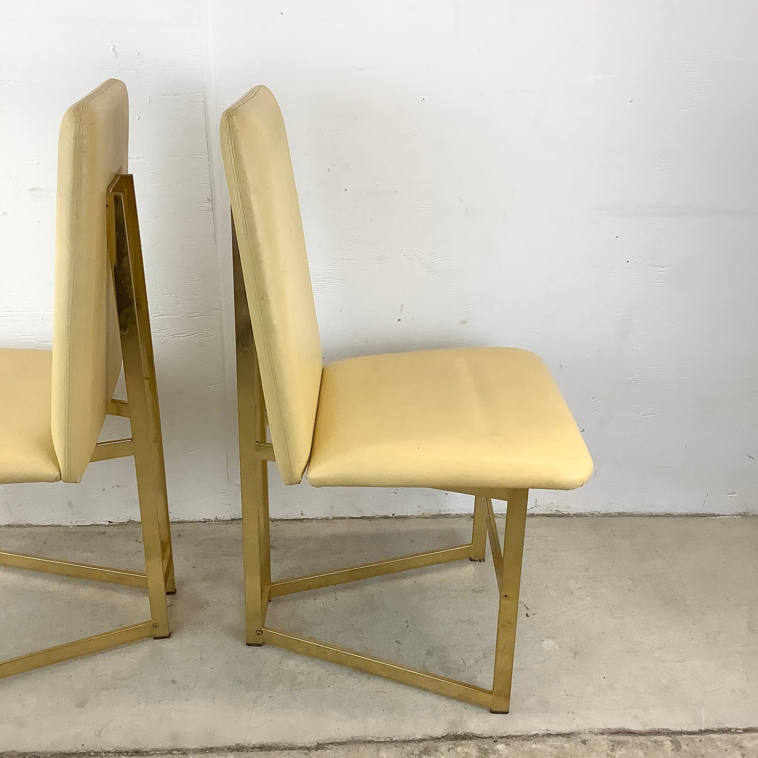 Pair Highback Modern Dining Chairs For Sale 1