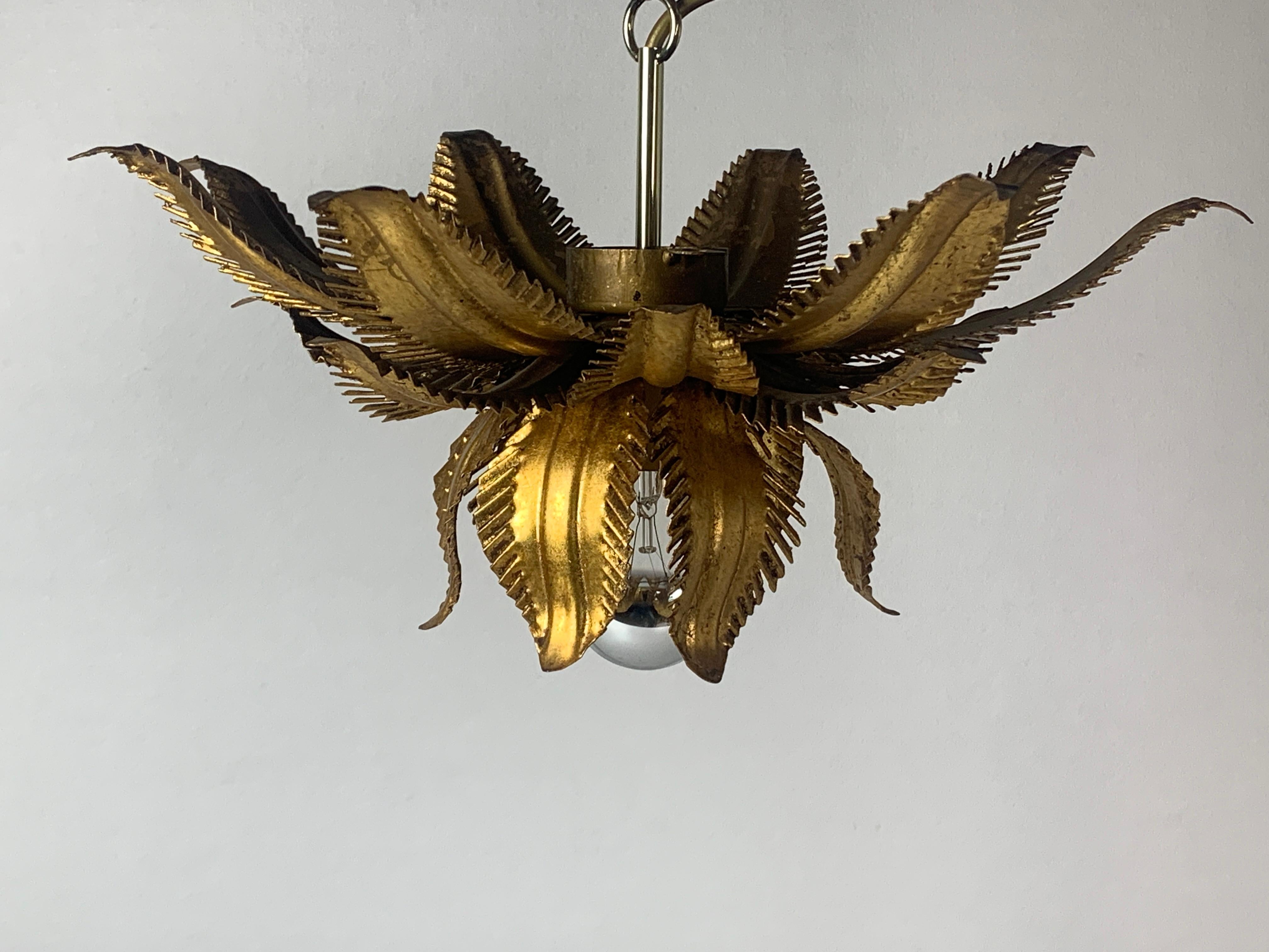 Paire de supports de plafond en laiton Florentine Hollywood Regency par Hans Kögl, années 1960 en vente 6