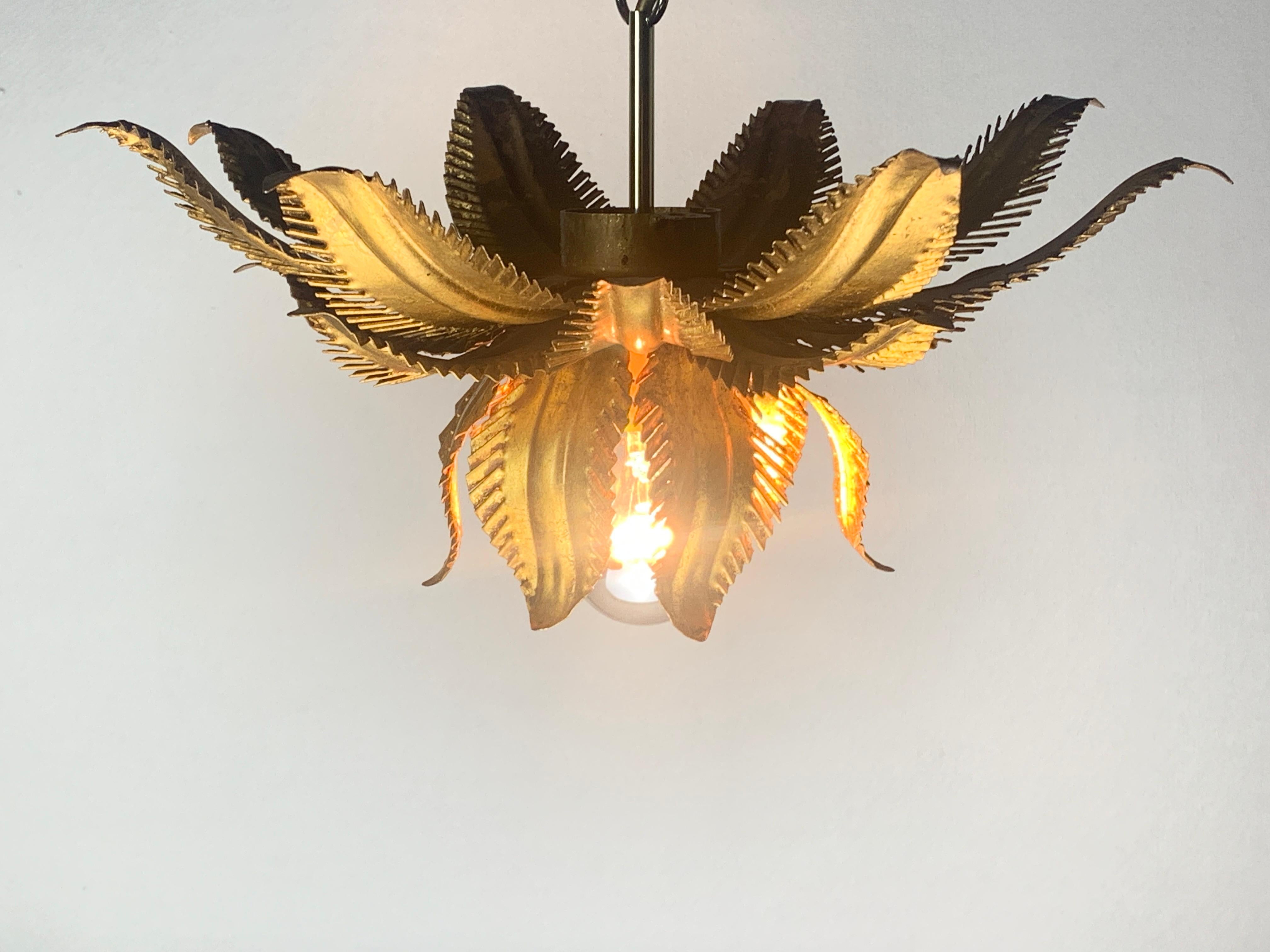 Paire de supports de plafond en laiton Florentine Hollywood Regency par Hans Kögl, années 1960 en vente 8