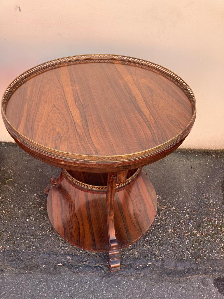 Neoclassical Pair Hollywood Regency Round Side Tables