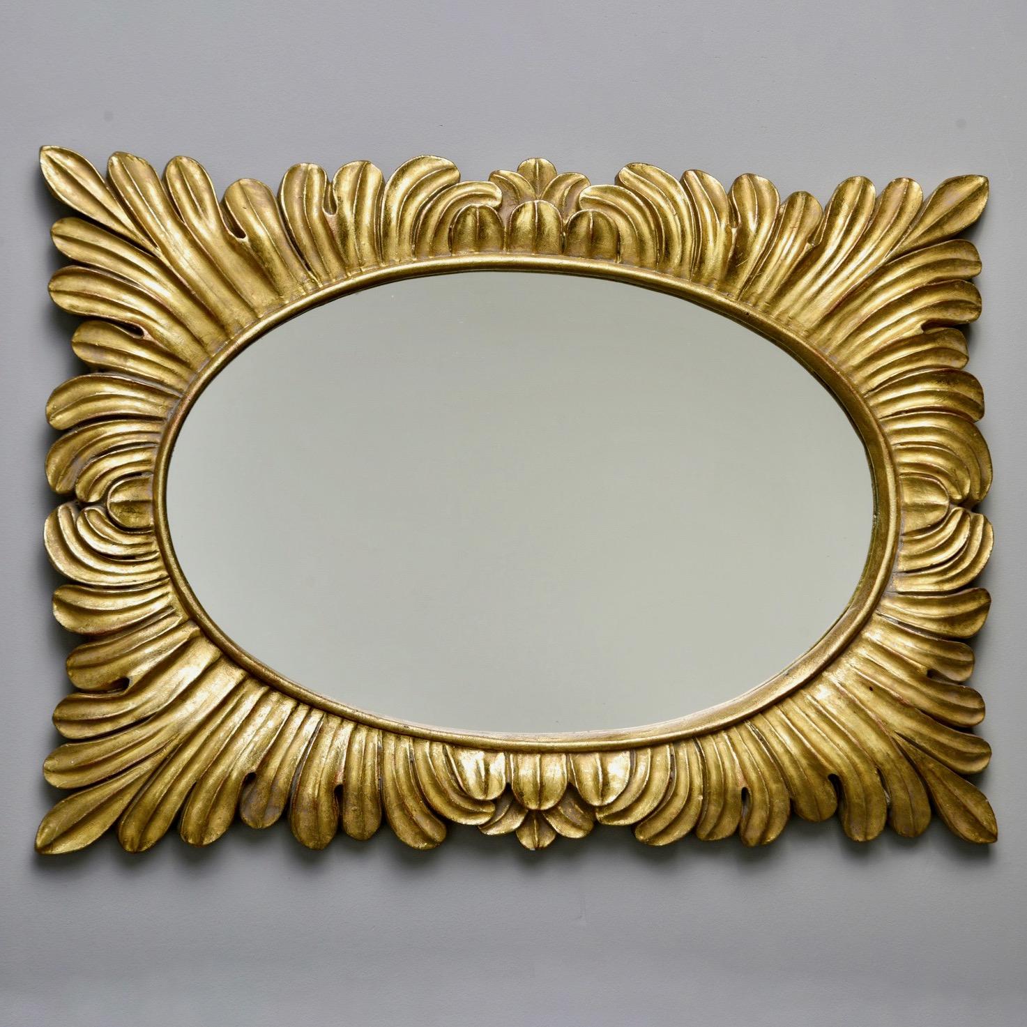 Pair Hollywood Regency Style Gilt Framed Mirrors 7