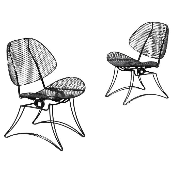 Paar Homecrest "Casino" Mesh Eisen Clamshell Style Stühle im Angebot