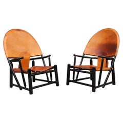 Pair Hoop" Lounge Chairs by Piero Palange and Werther Toffoloni for Germa 1970