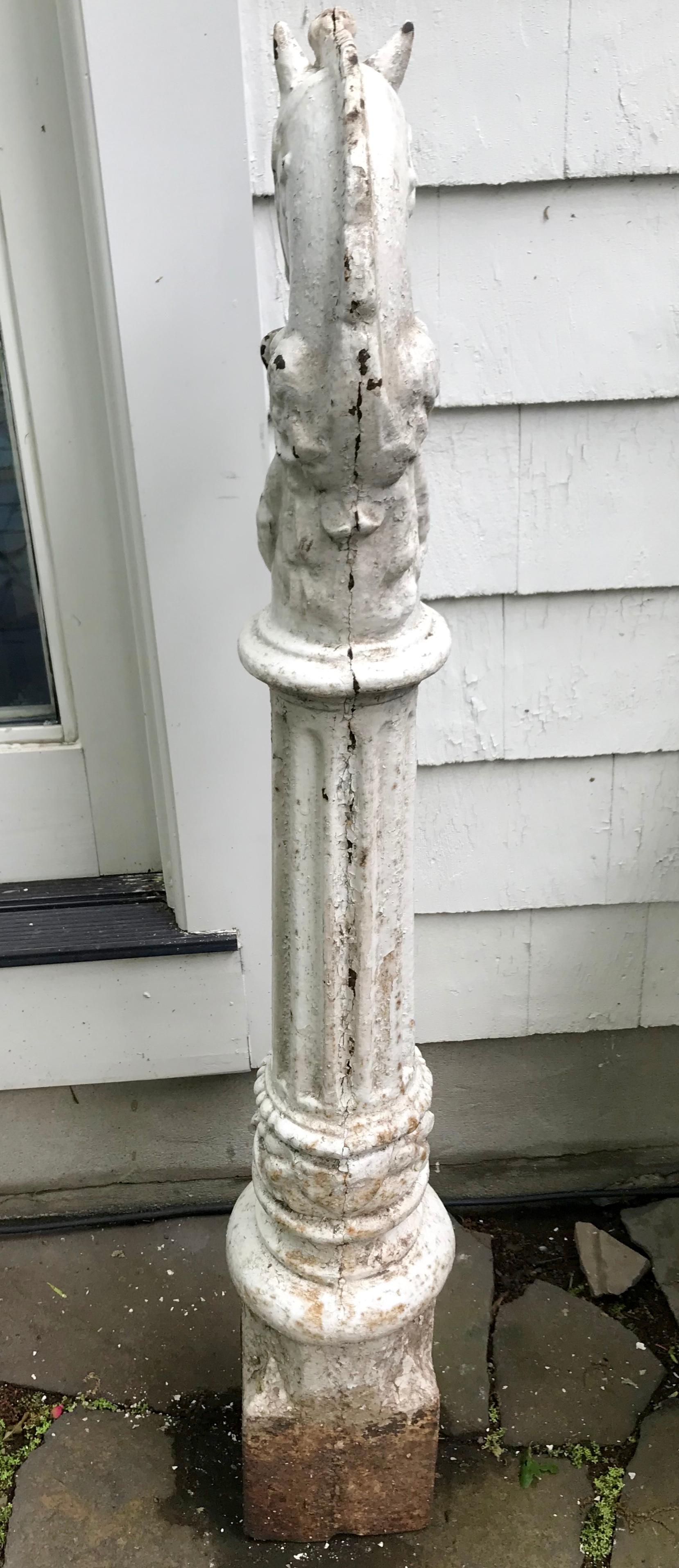 Pair of Horse Head Hitching Posts 2