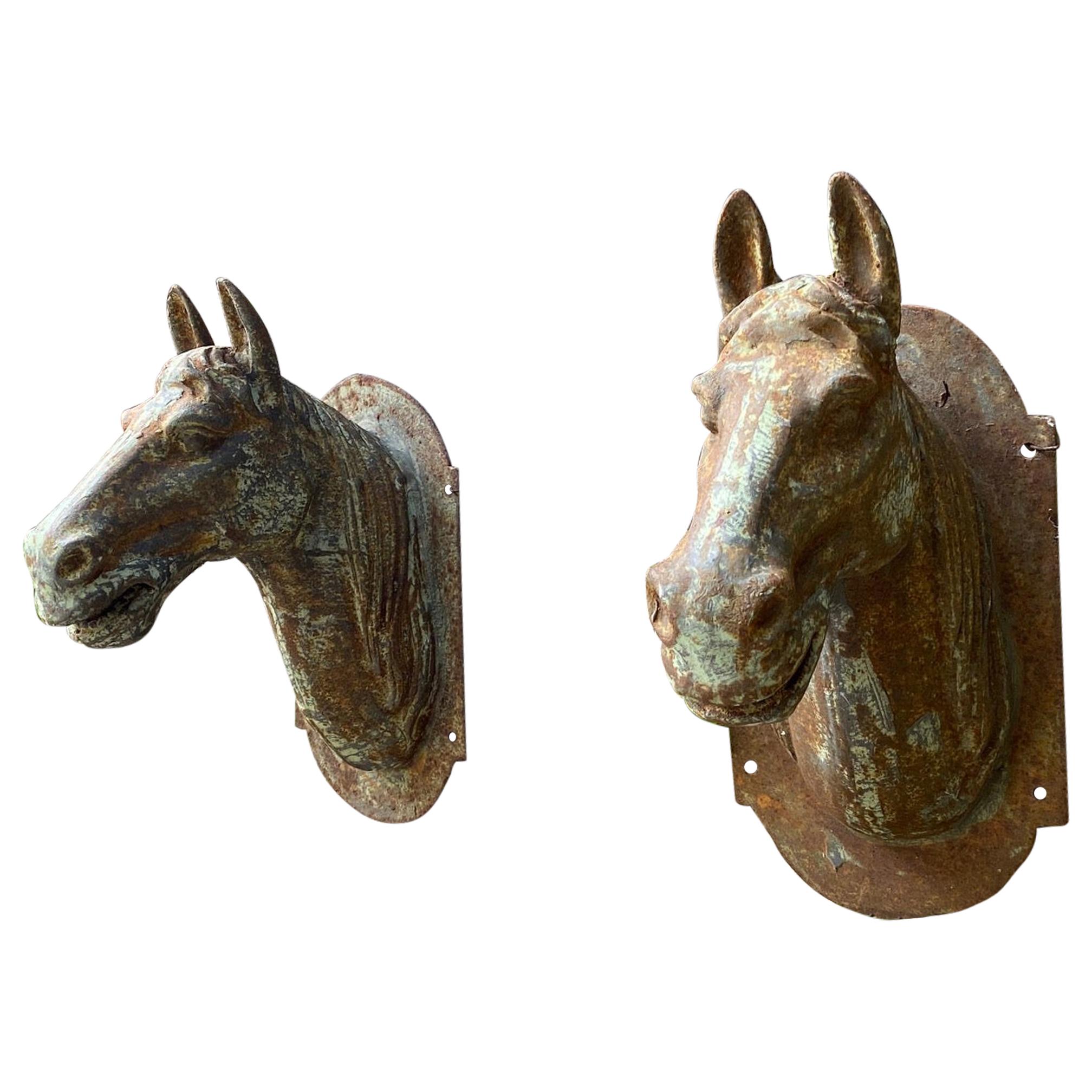 POTTERY BARN HORSE HEAD BOOKENDS NWT SADDLE UP FOR A BIT OF ELEGANT DÉCOR! 