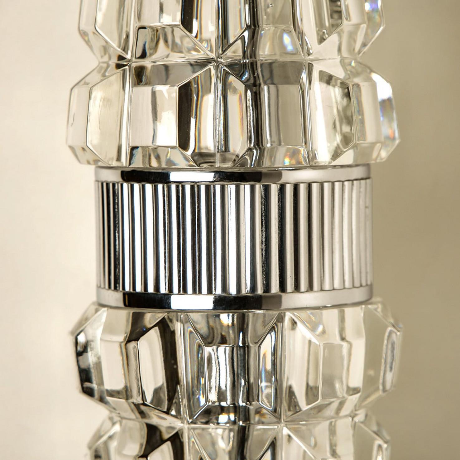 Pair Hourglass Shaped Chrome Wall Sconce, France, Europe, 1970s For Sale 2