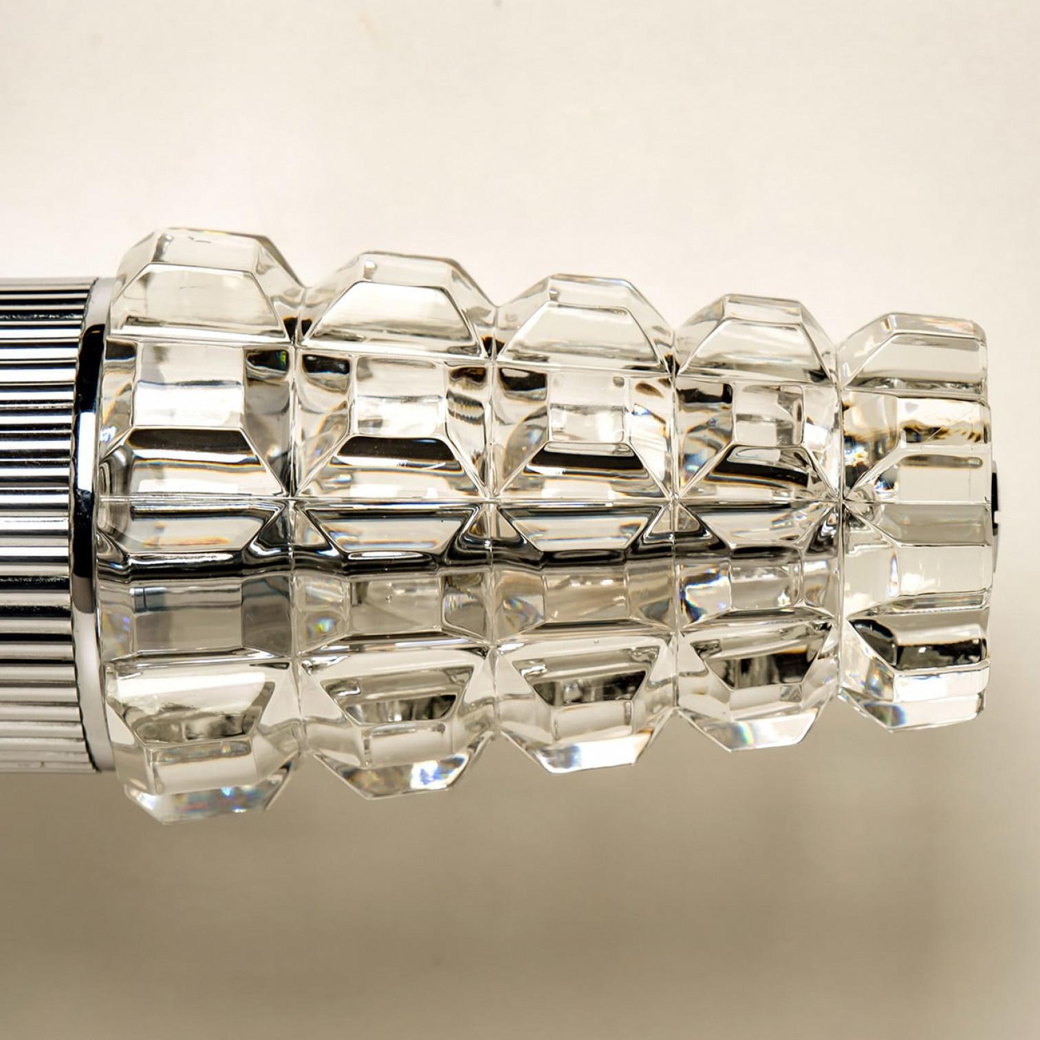Pair Hourglass Shaped Chrome Wall Sconce, France, Europe, 1970s For Sale 6