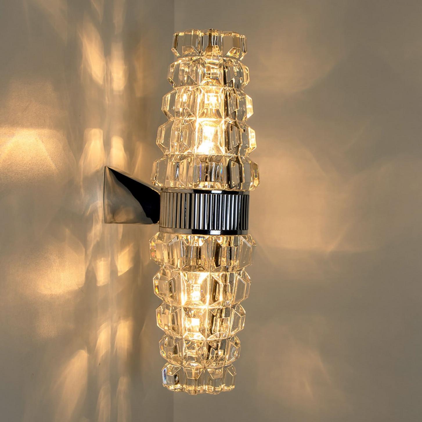 Pair Hourglass Shaped Chrome Wall Sconce, France, Europe, 1970s For Sale 7