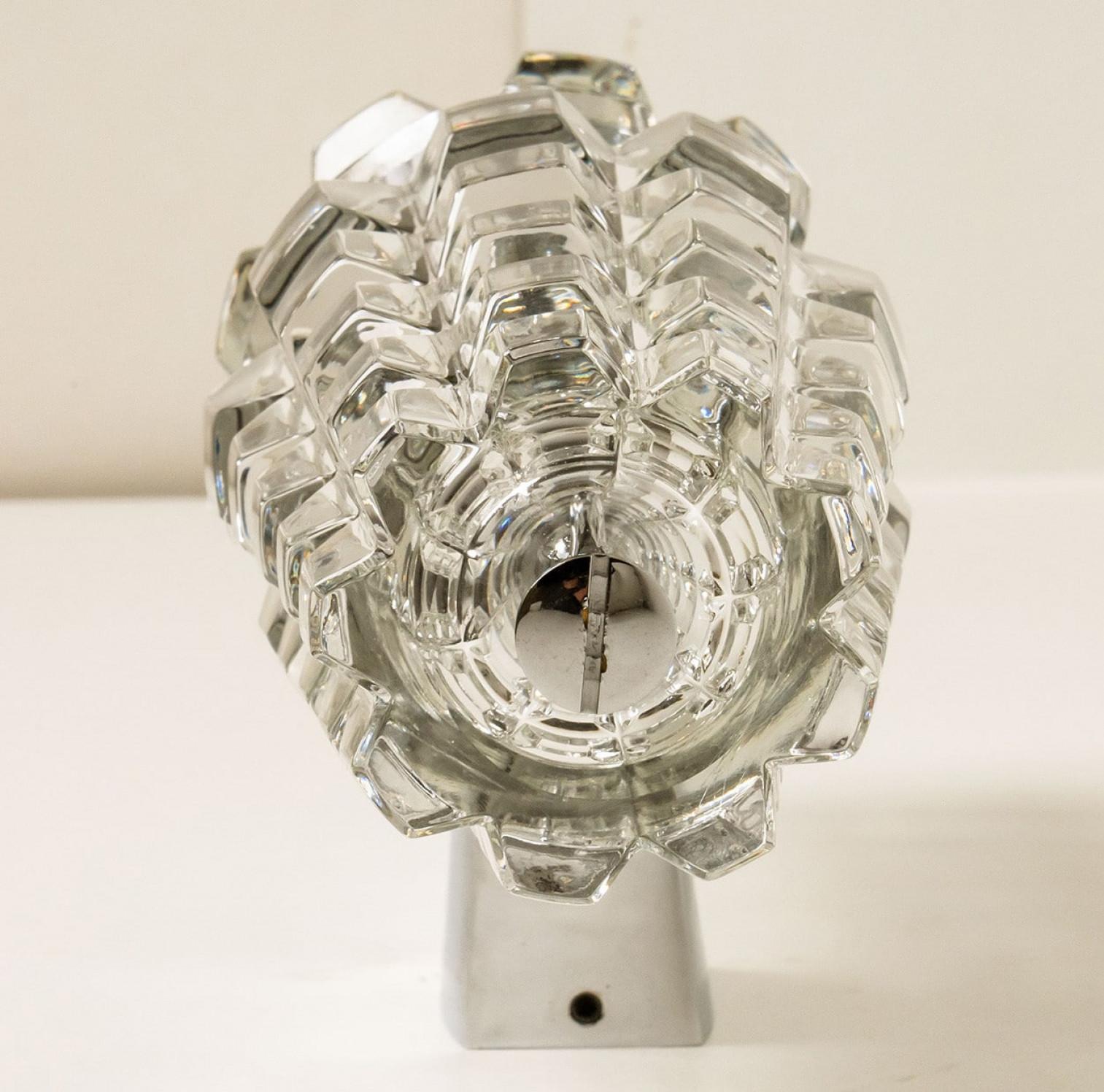 Pair Hourglass Shaped Chrome Wall Sconce, France, Europe, 1970s For Sale 10