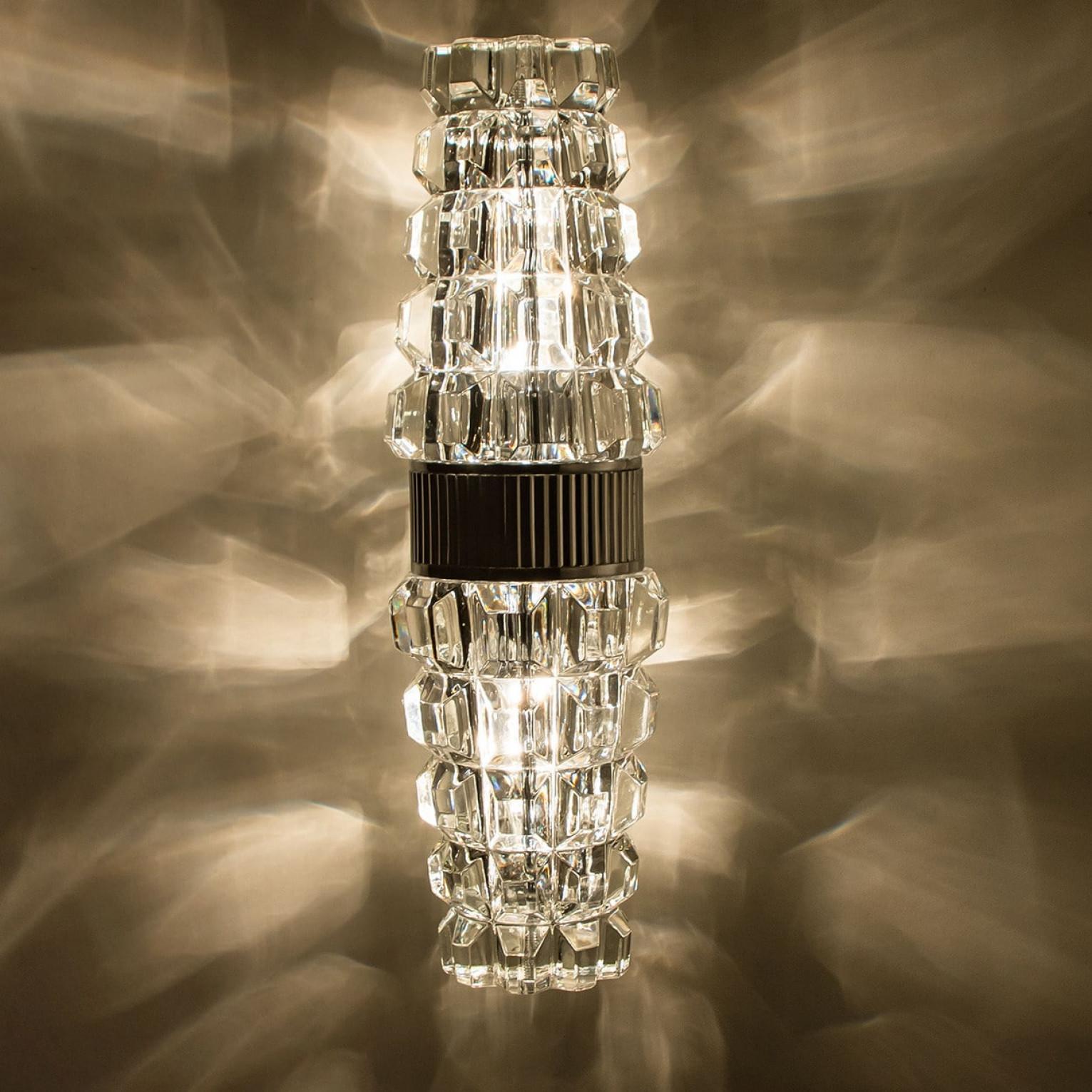 Pair Hourglass Shaped Chrome Wall Sconce, France, Europe, 1970s 12