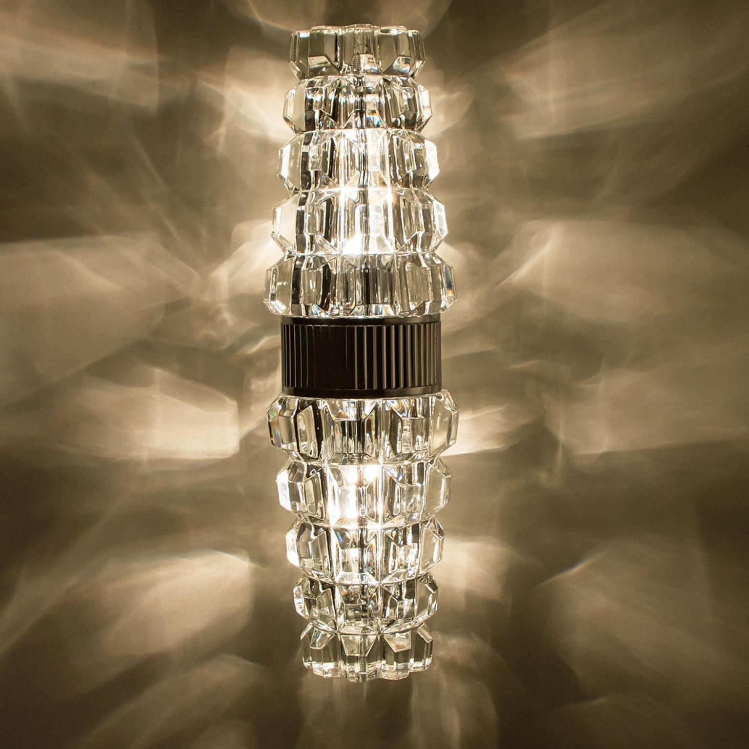 Pair Hourglass Shaped Chrome Wall Sconce, France, Europe, 1970s For Sale 12