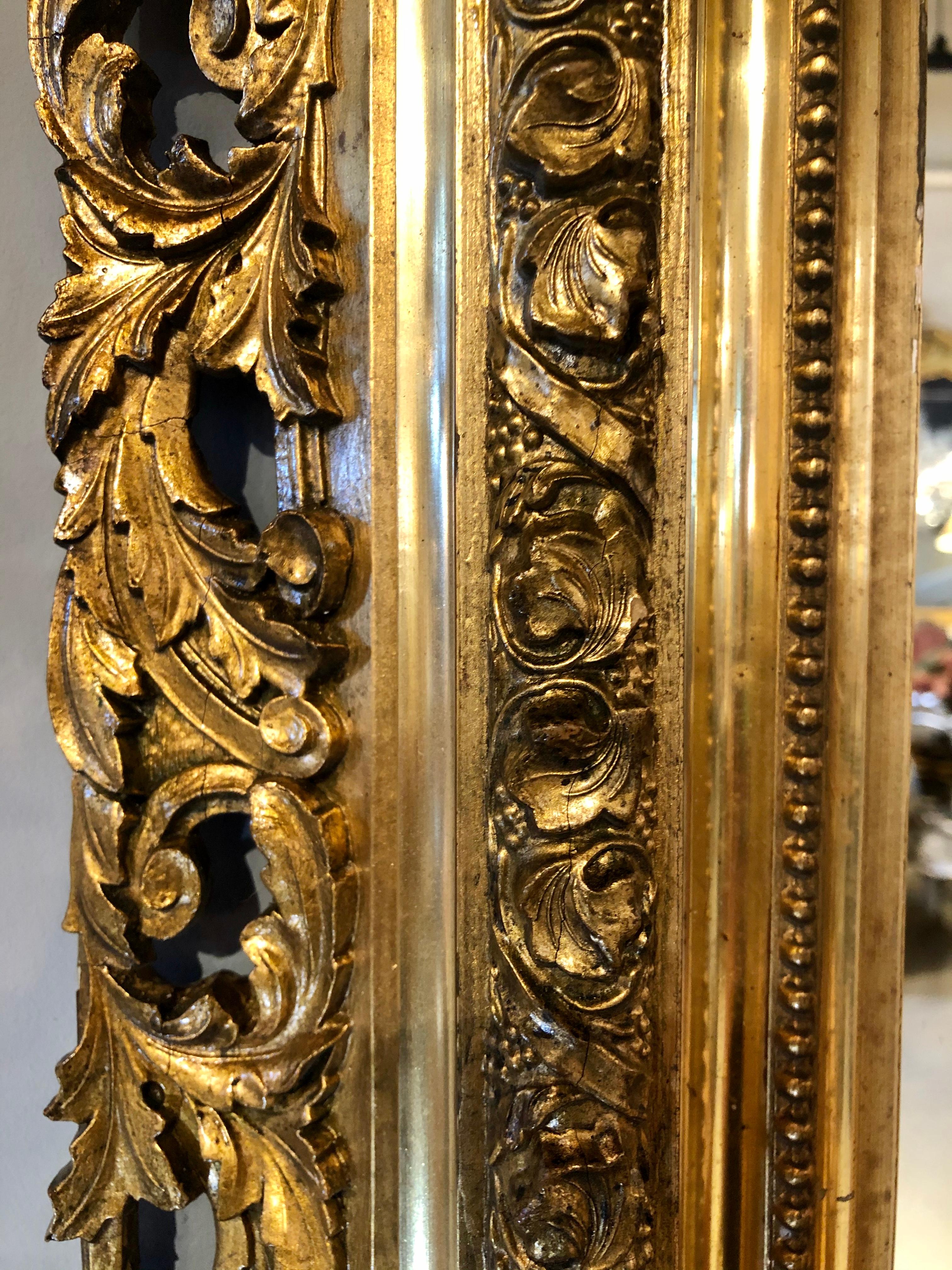 Pair of Giltwood Late 19th Century Wall or Console Mirrors 2